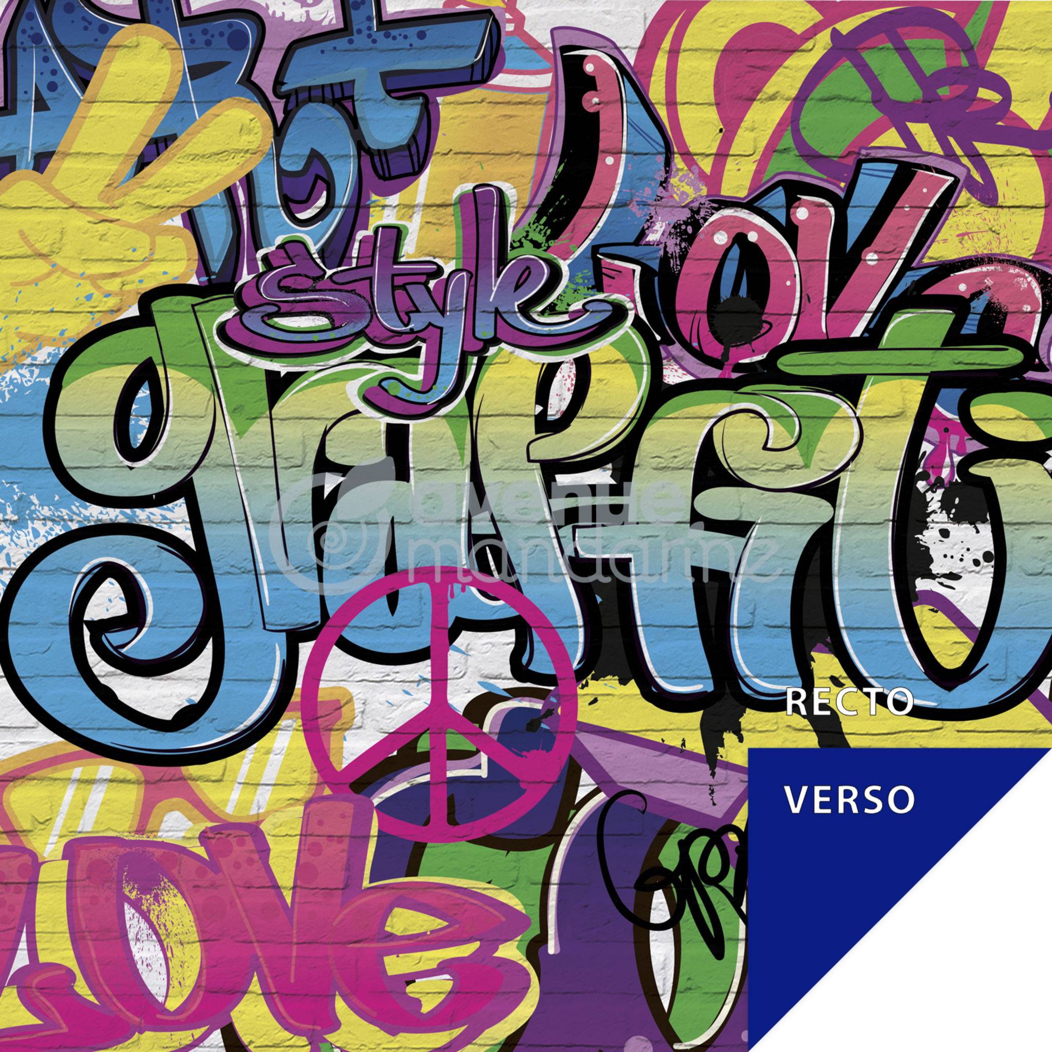 Avenue Mandarine 3x Origami Paper Street Art, 60 Bl 20x20 cm, Mehrfarbig OR520C