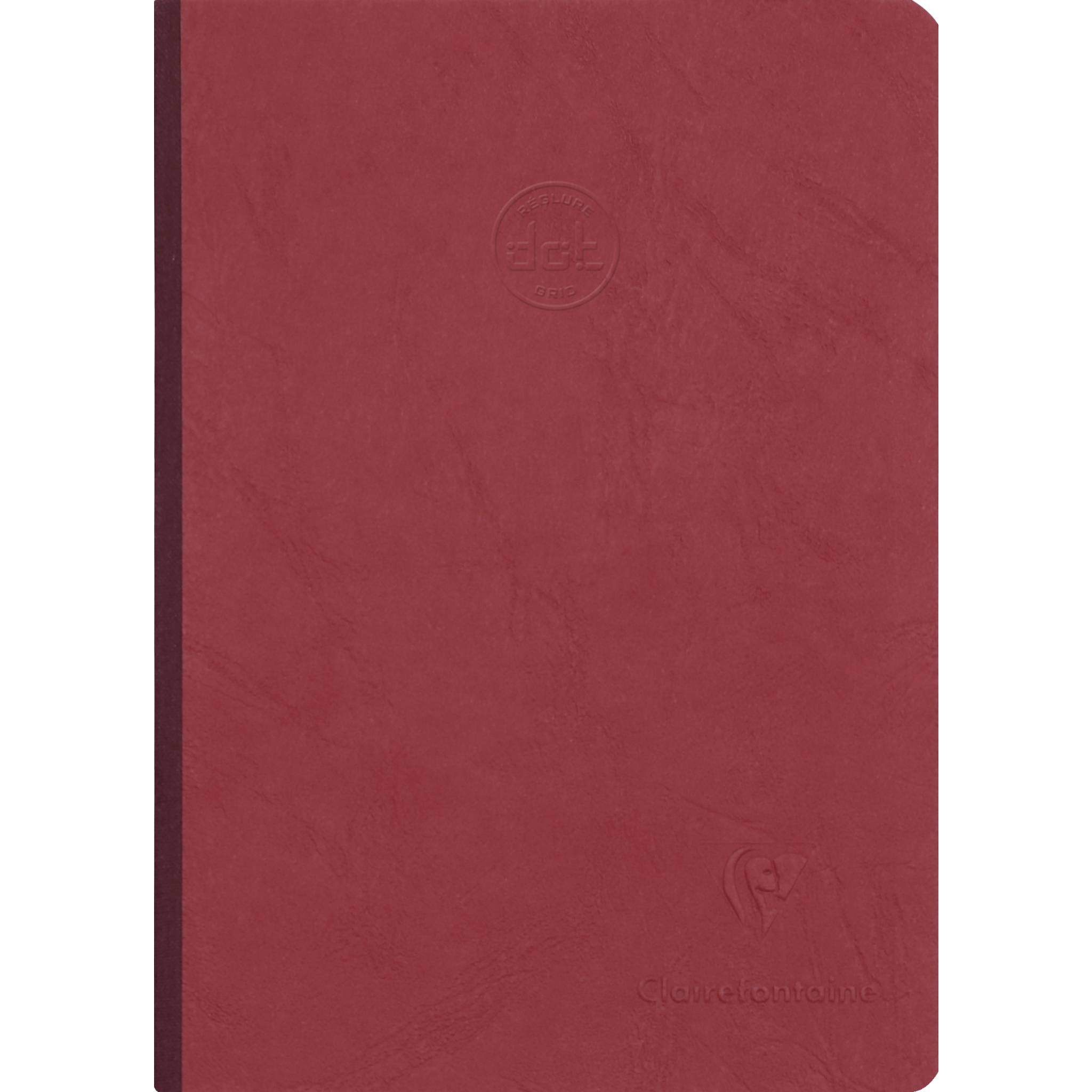 Clairefontaine 5x Age Bag Notizbuch A5 96 Blatt DOT, Einband rot - Rot 795432C