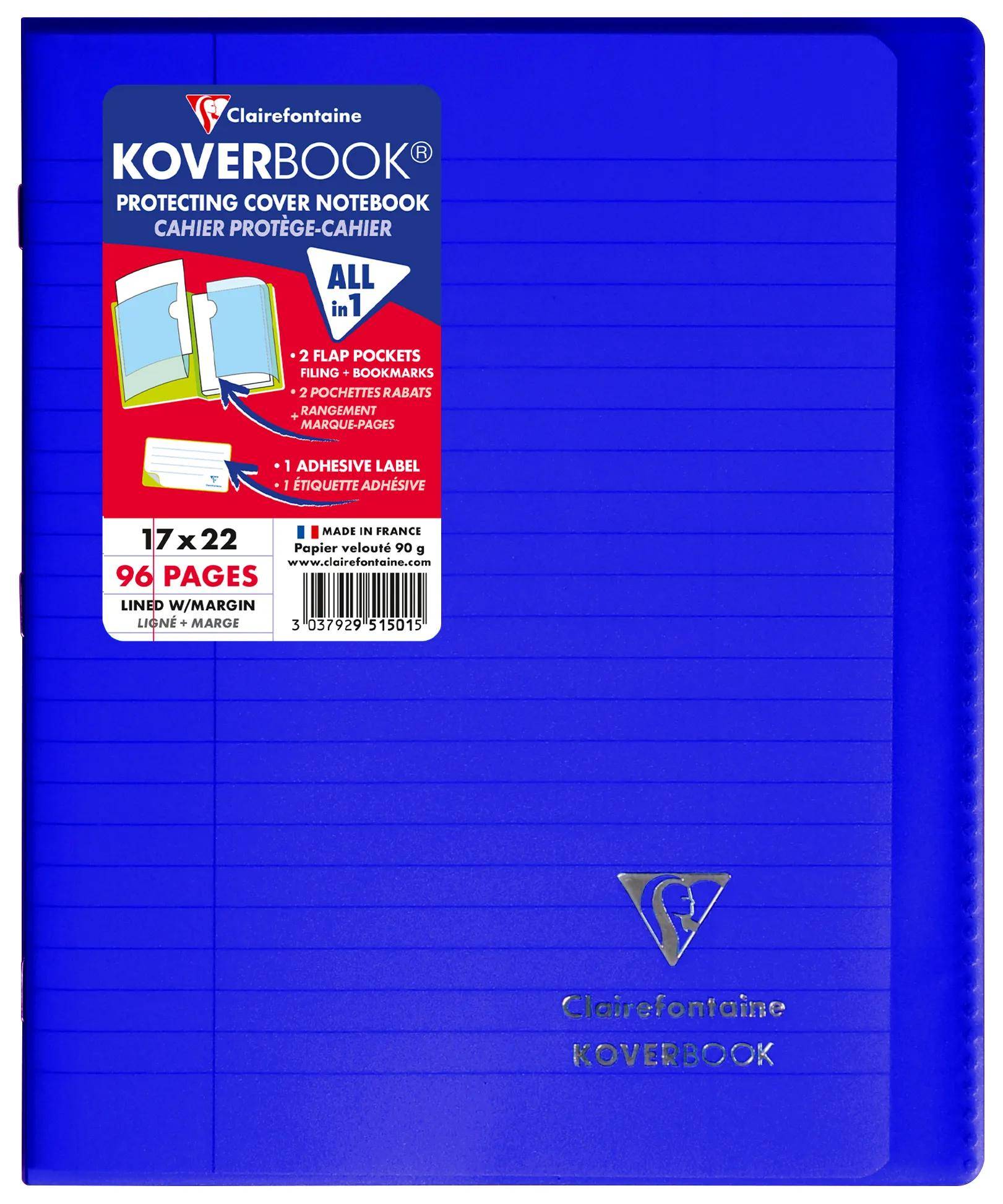 Clairefontaine 10x Koverbook Heft 17x22cm, 48 Blatt liniert Sortiert 951501C