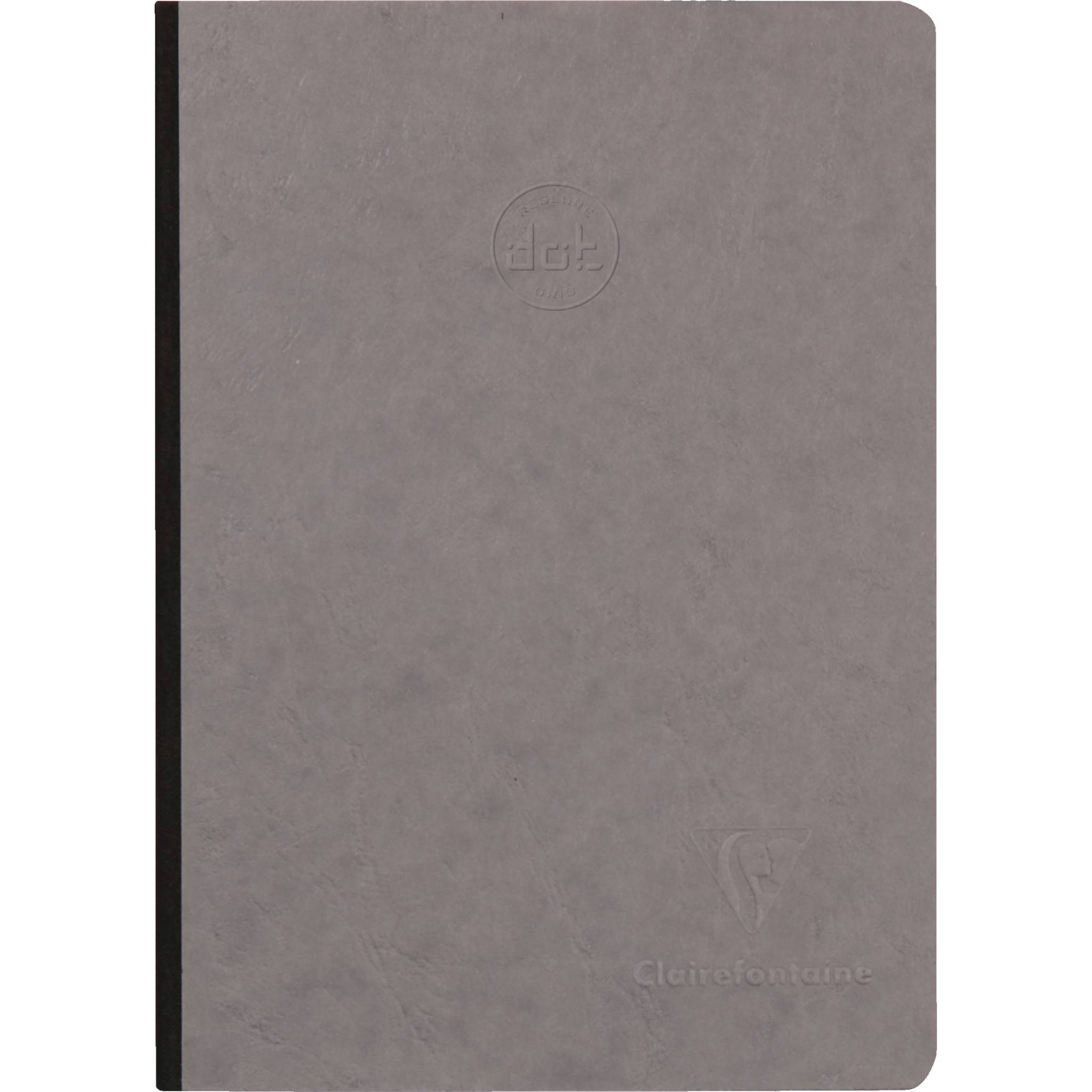 Clairefontaine 5x Notizbuch AgeBag A5 Leinen dot-Lineatur 96 Blatt Grau 795435C