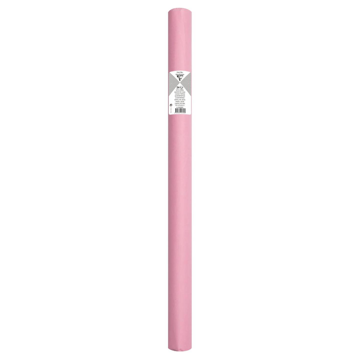 Clairefontaine 5x Seidenpapier Rolle24 Bogen 18g/m2 50x75cm Mittelrosa 394060C