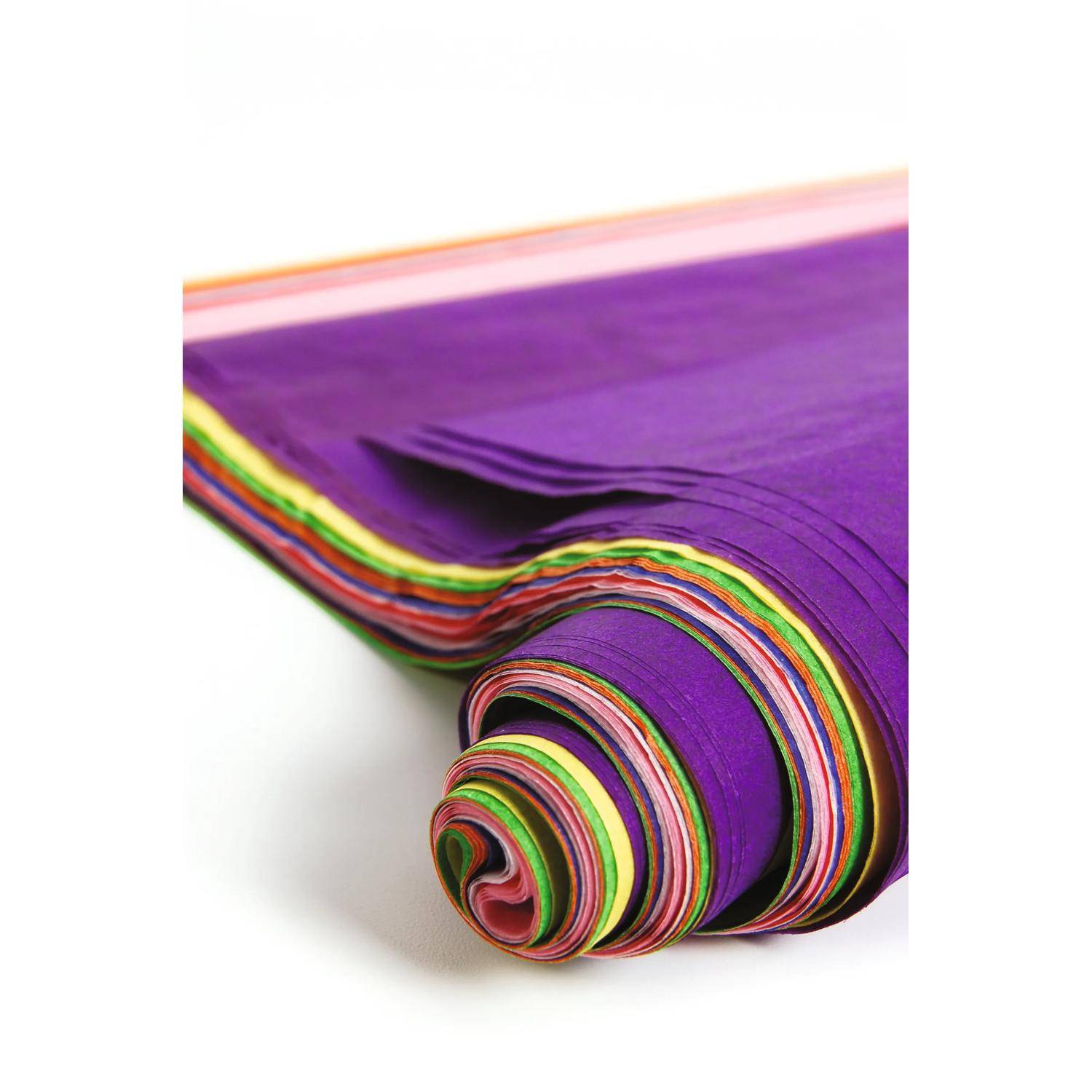 Clairefontaine 5x Seidenpapier Rolle 24 Bogen 18g/m2 50x75cm Sort. 394099C