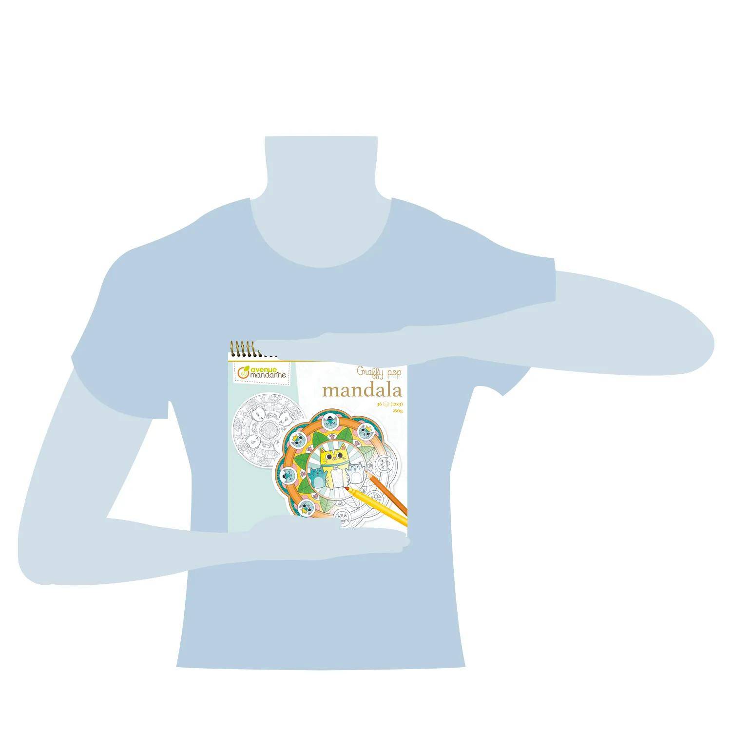 Avenue Mandarine 5x Graffy Pop Mandala, Tiere - Mehrfarbig GY030O