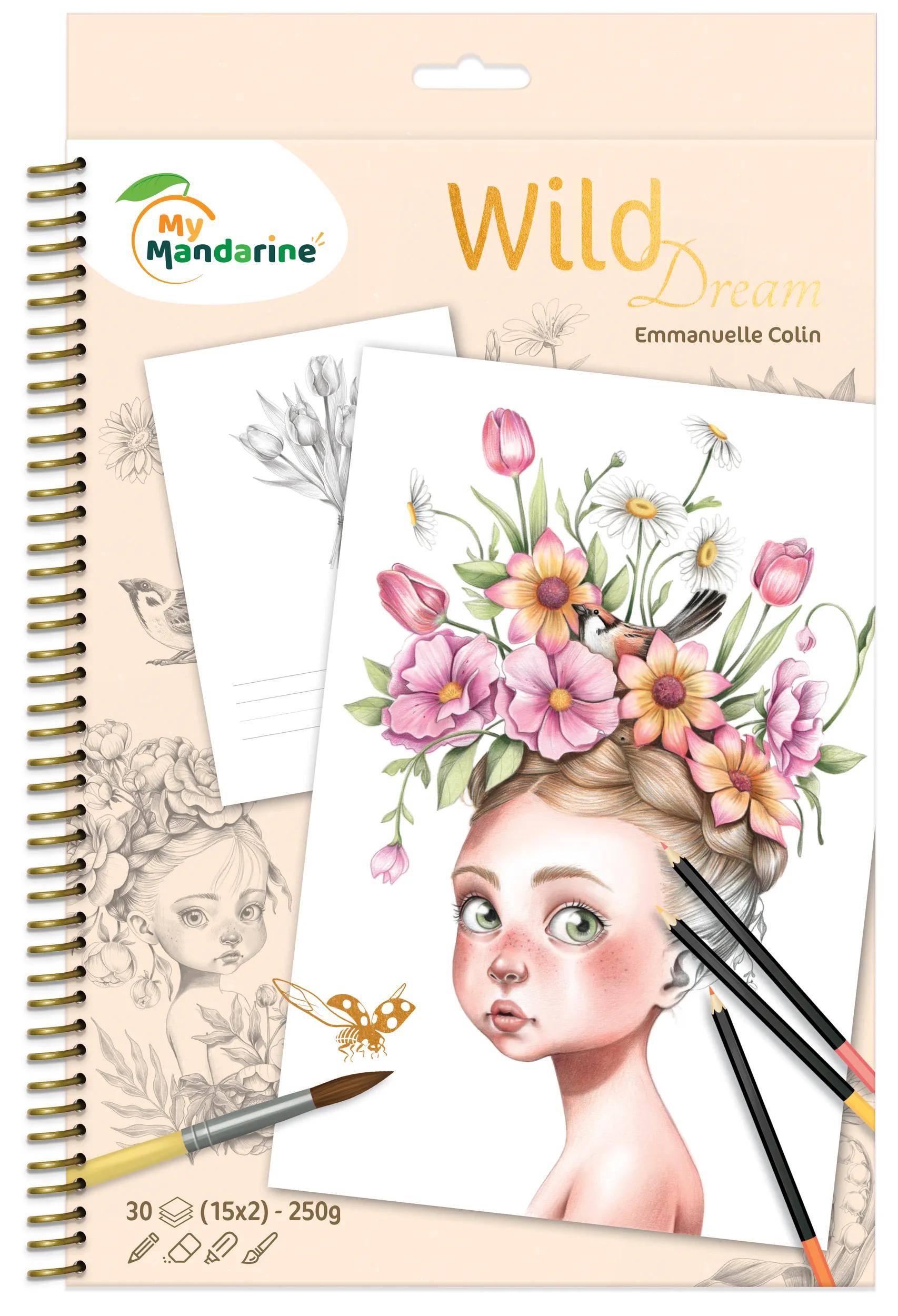 Avenue Mandarine 5x Malbuch, Wild, A4, 21x1x34,2 cm GY163C