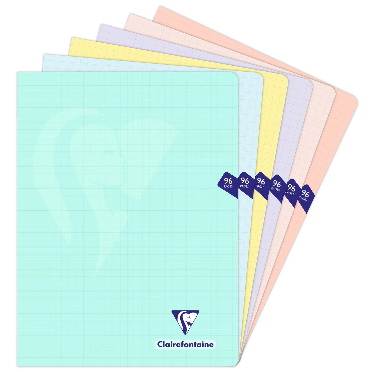Clairefontaine 10x Mimesys Pastell, Heft 24x32cm, 48 Blatt Sortiert 308361C
