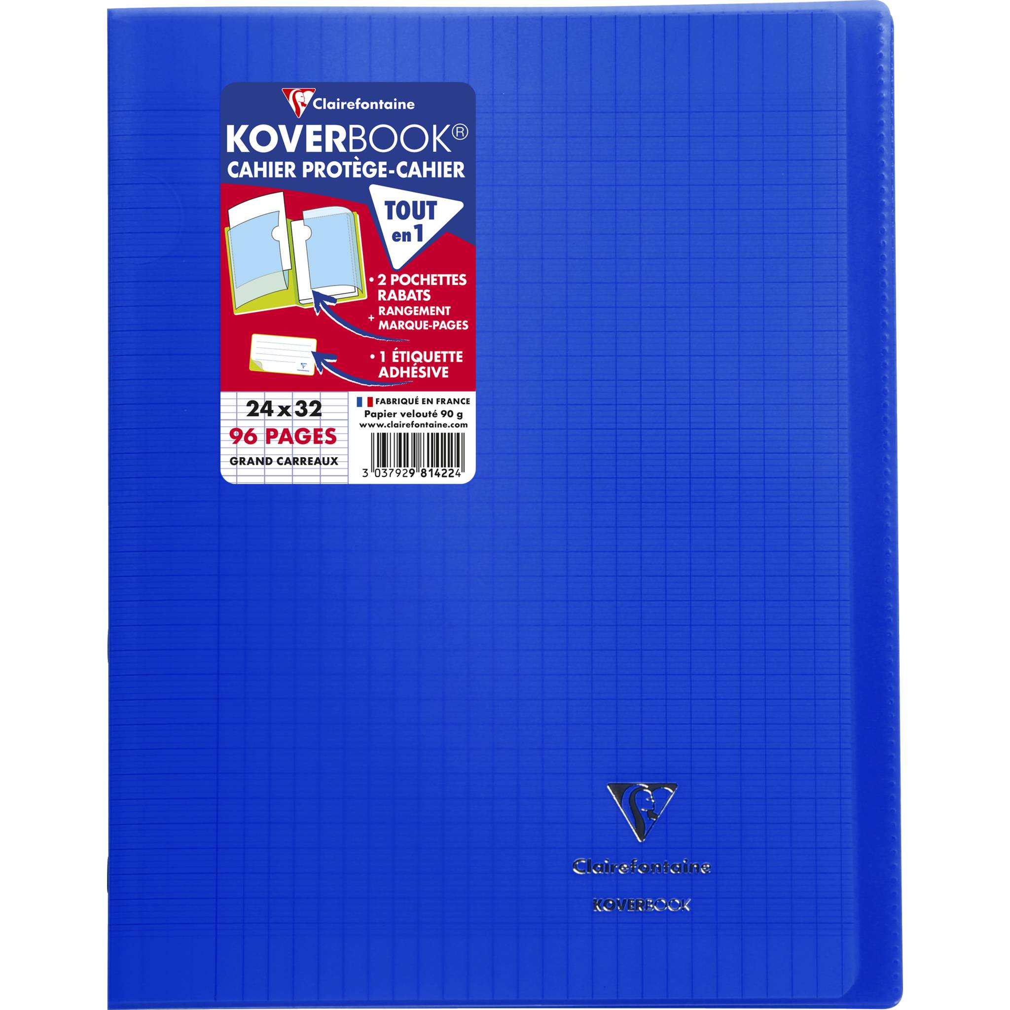Clairefontaine 10x Koverbook, Heft 24x32cm, 48 Blatt 90g Marineblau 981422C