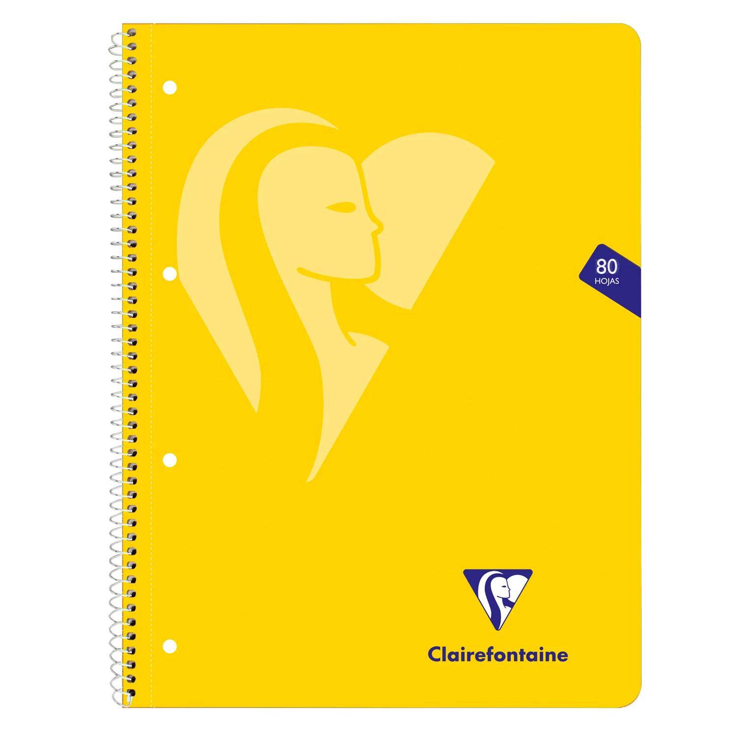 Clairefontaine 6x Collegeblock A4+, 80 Bl 90g kariert gelocht Sortiert 696803C