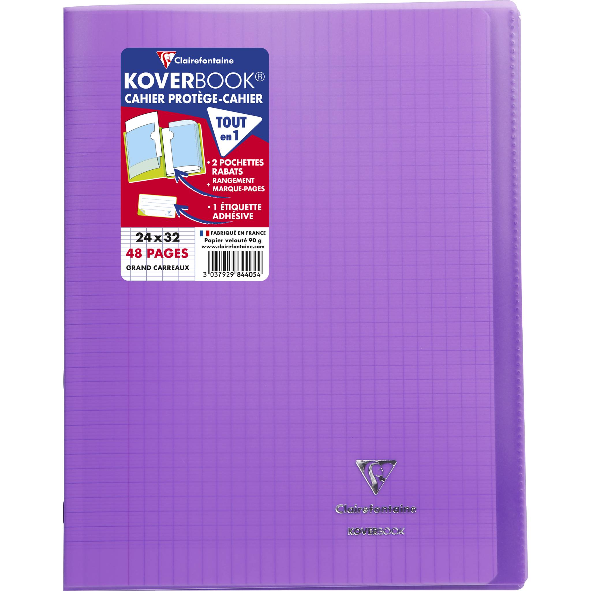 Clairefontaine 10x Koverbook, Heft 24x32cm, 24 Blatt 90g - Violett 984405C