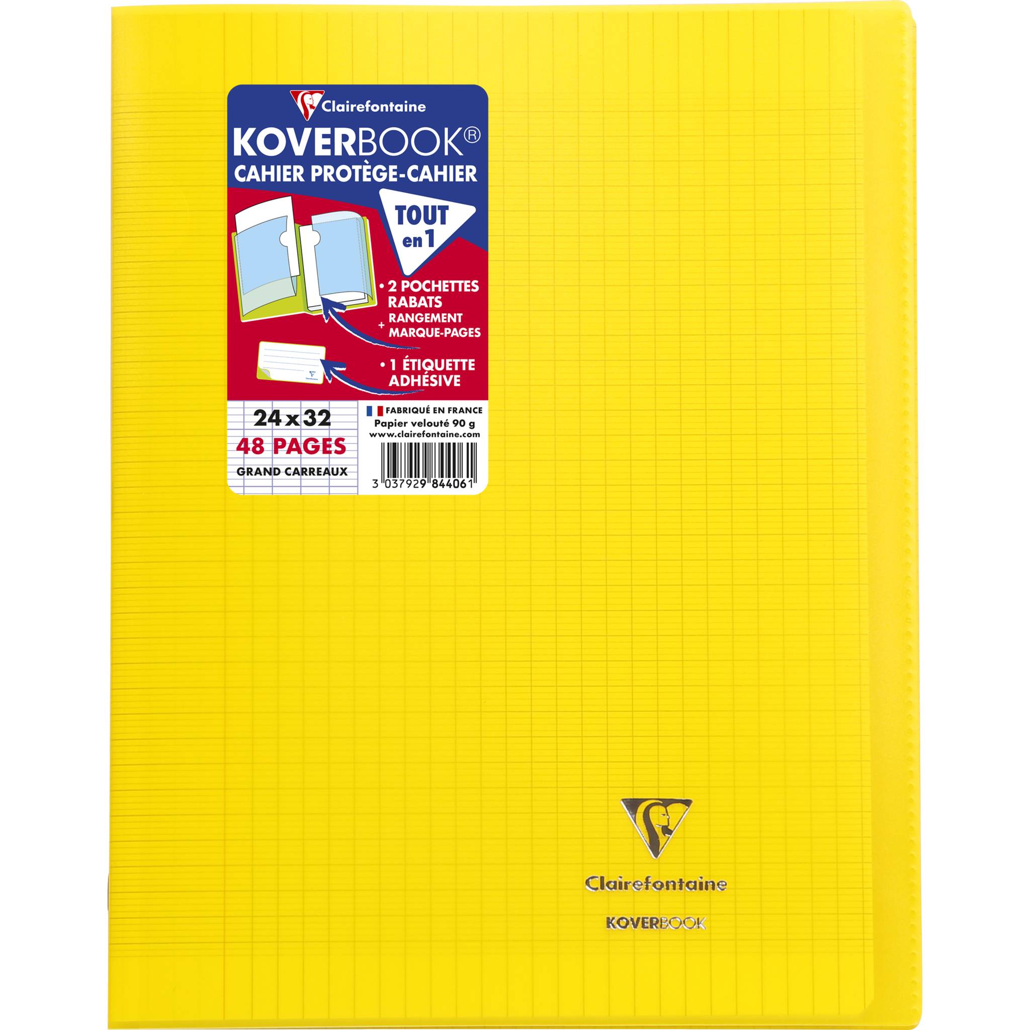 Clairefontaine 10x Koverbook, Heft 24x32cm, 24 Blatt 90g - Gelb 984406C