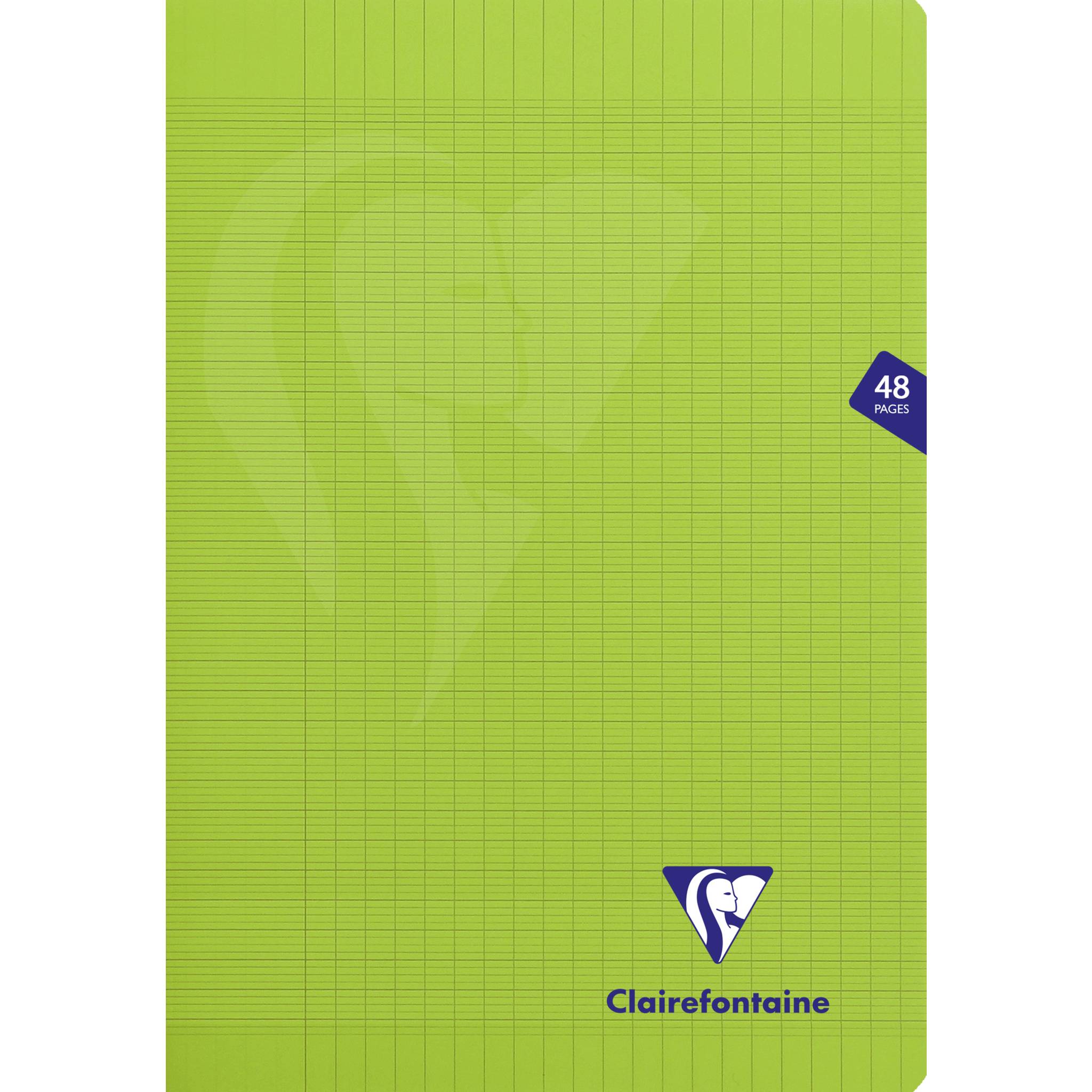 Clairefontaine 10x Heft A4 Mimesys, 24 Blatt französische Lineatur Grün 353101C