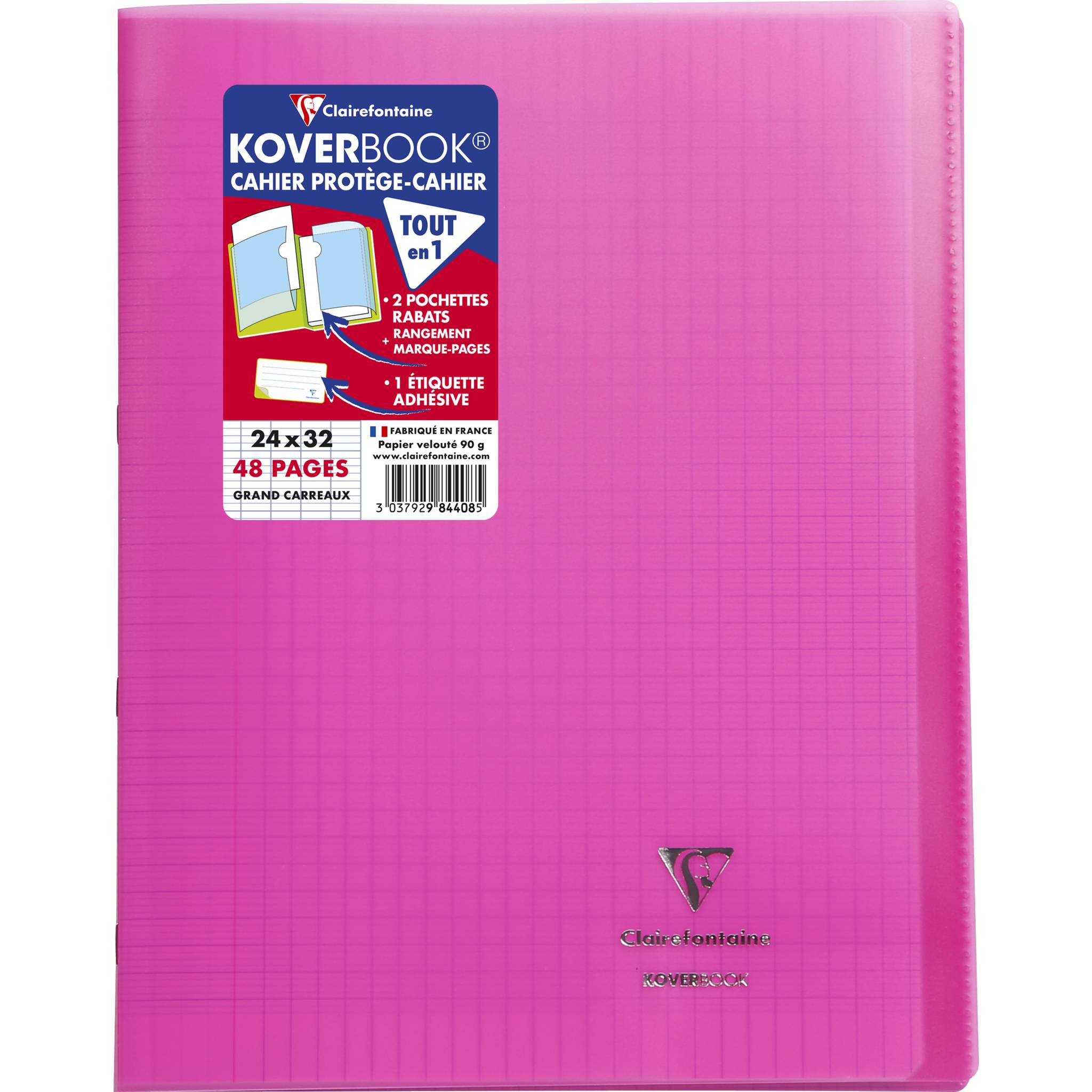 Clairefontaine 10x Koverbook, Heft 24x32cm, 24 Blatt 90g - Rosa 984408C