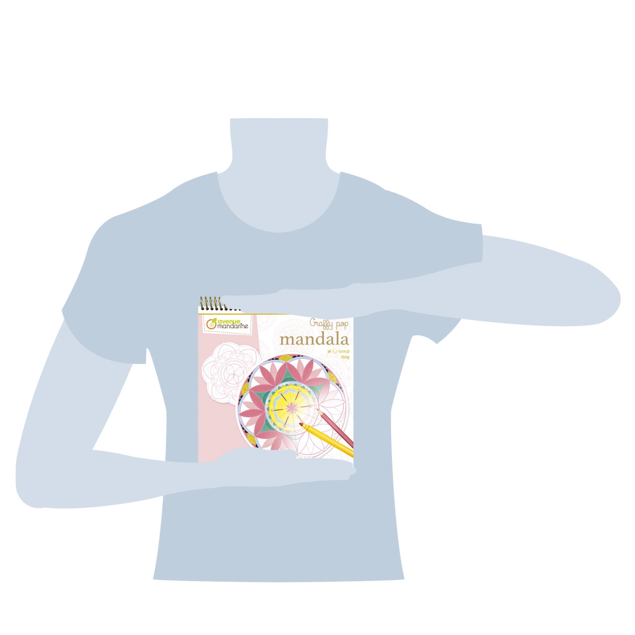 Avenue Mandarine 5x Graffy Pop Mandala, Mädchen - Mehrfarbig GY027O