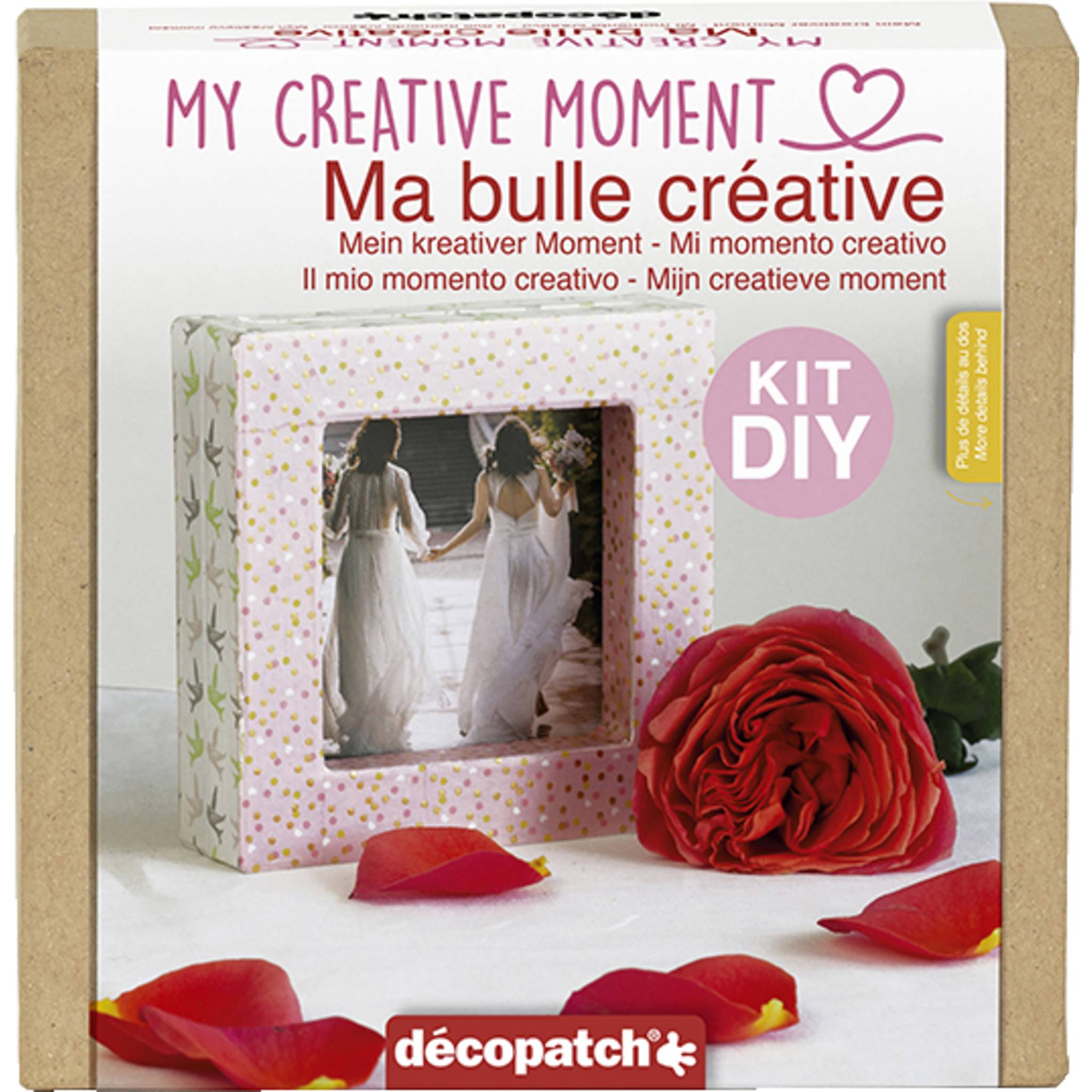 Décopatch 5x Mini-Set für Erwachsene, Mein kreativer Moment, Rahmen KIT041C
