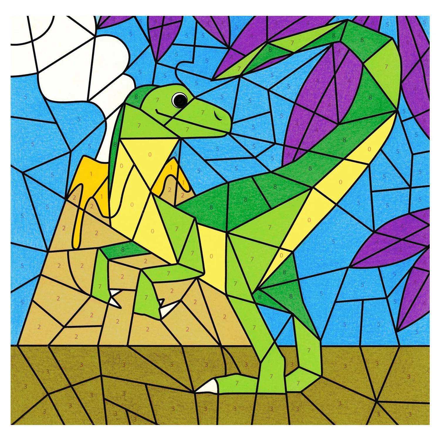 Avenue Mandarine 5x Graffy Pop Number, Dinosaurier - Grün GY155C