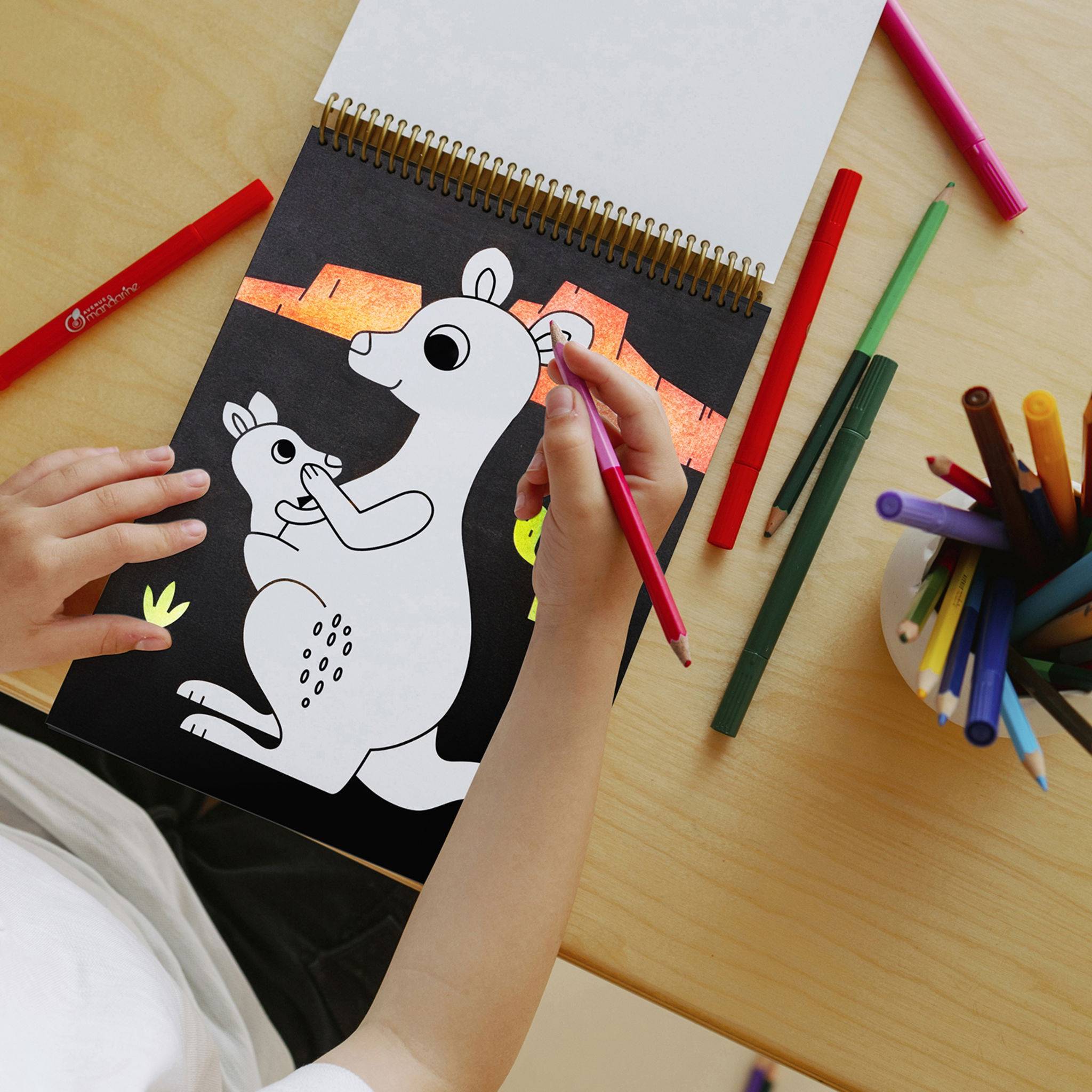 Avenue Mandarine 5x Graffy Black, Tiere der Welt - Orange GY158C