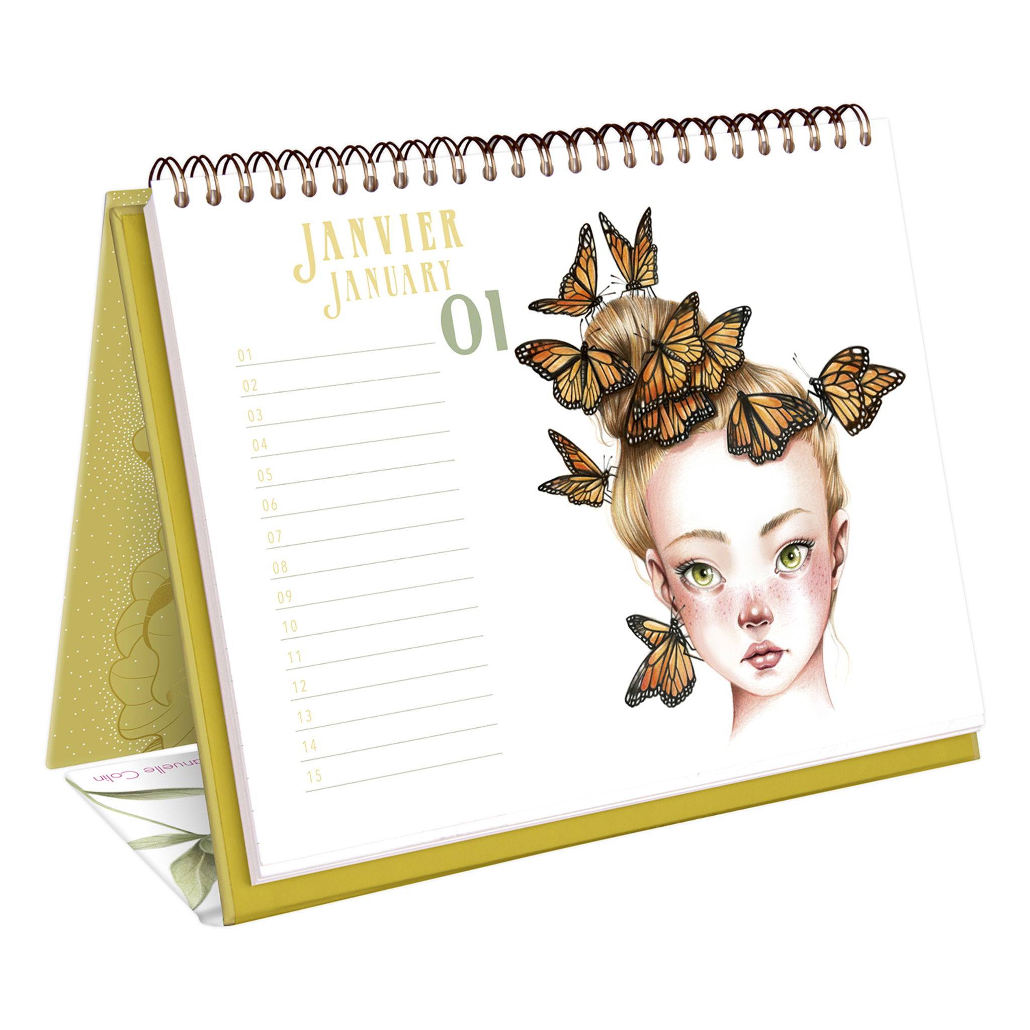 Avenue Mandarine 5x Immerwährender Kalender, Wild - Mehrfarbig GY157C