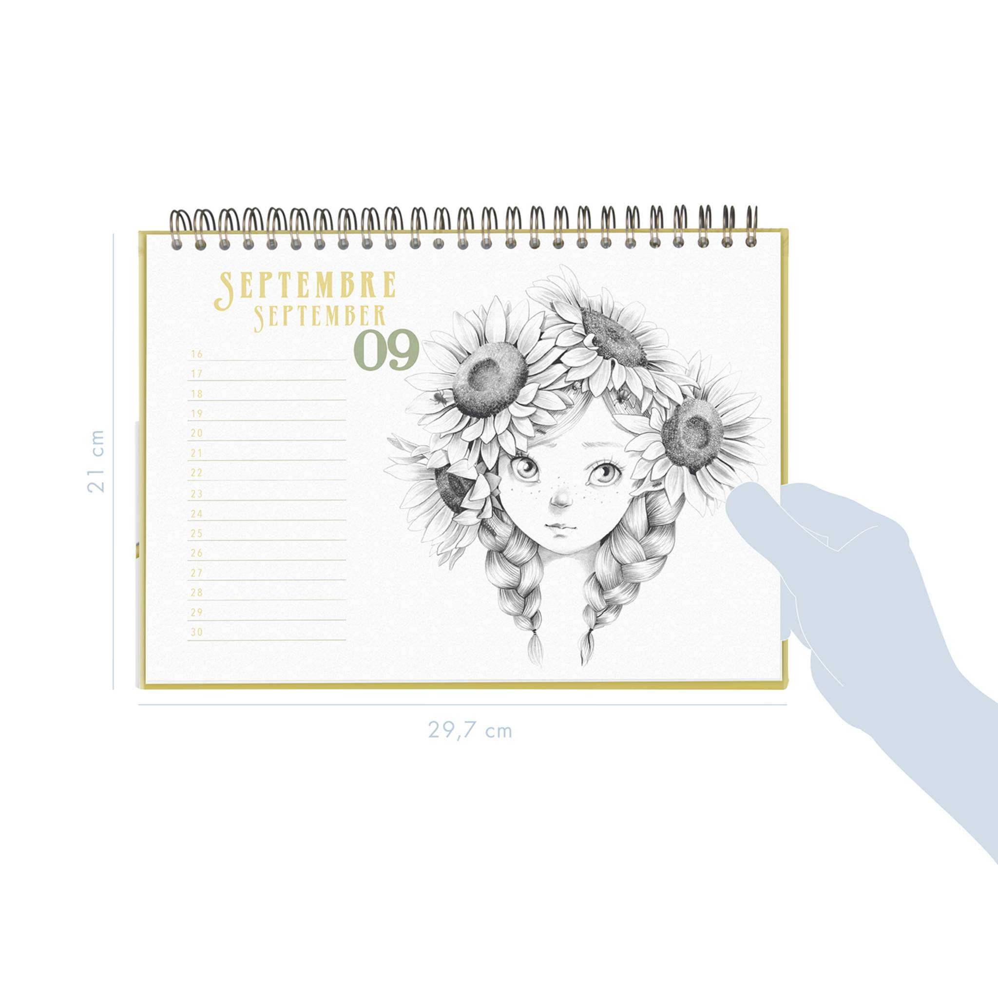 Avenue Mandarine 5x Immerwährender Kalender, Wild - Mehrfarbig GY157C