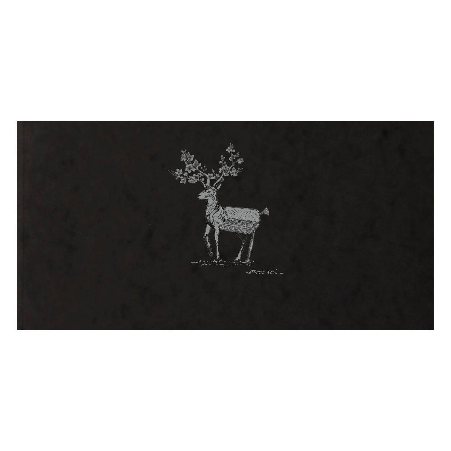 Clairefontaine 5x Heft 50 Blatt 10,5x21cm 90g elfenbein Schwarz 930025C