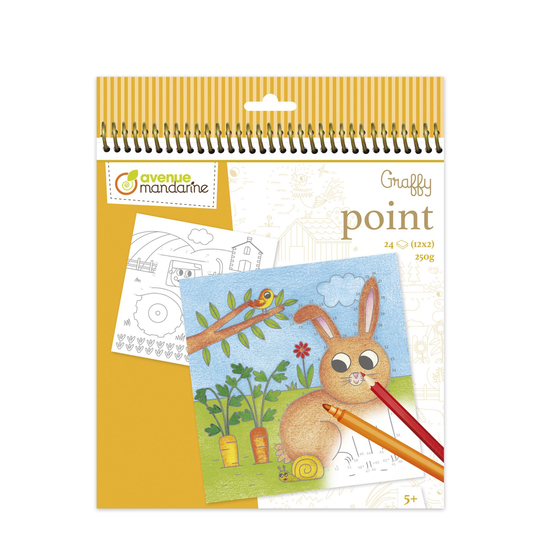 Avenue Mandarine 5x Graffy Point, Bauernhof - Orange GY153C