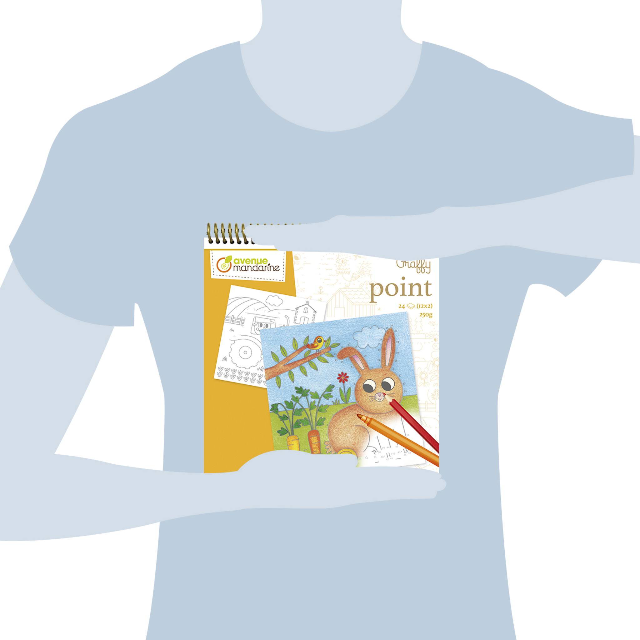 Avenue Mandarine 5x Graffy Point, Bauernhof - Orange GY153C