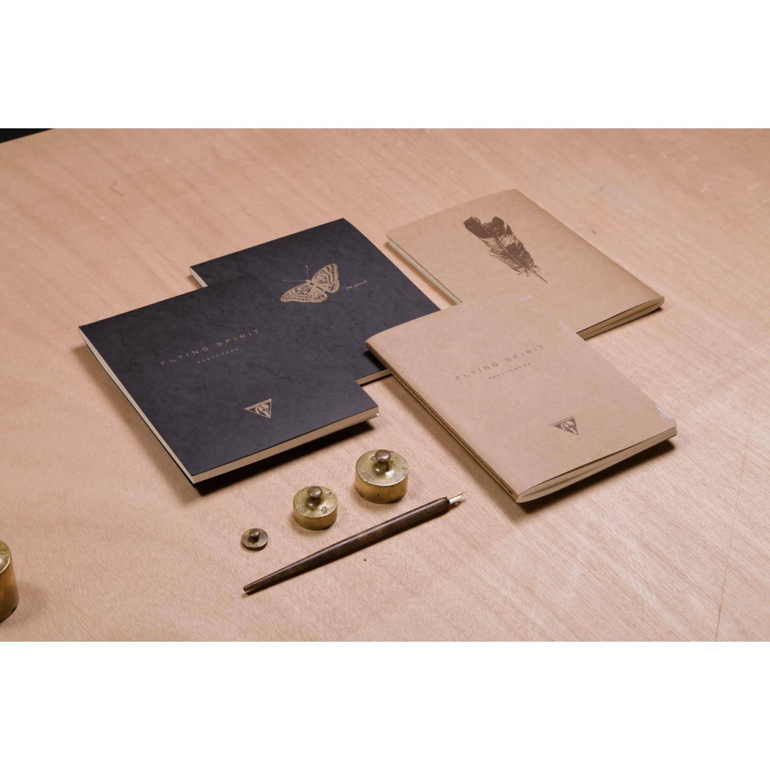 Clairefontaine 5x Heft mit Fadenbindung 50 Blatt 15,5x15,5cm elfenbein 930024C