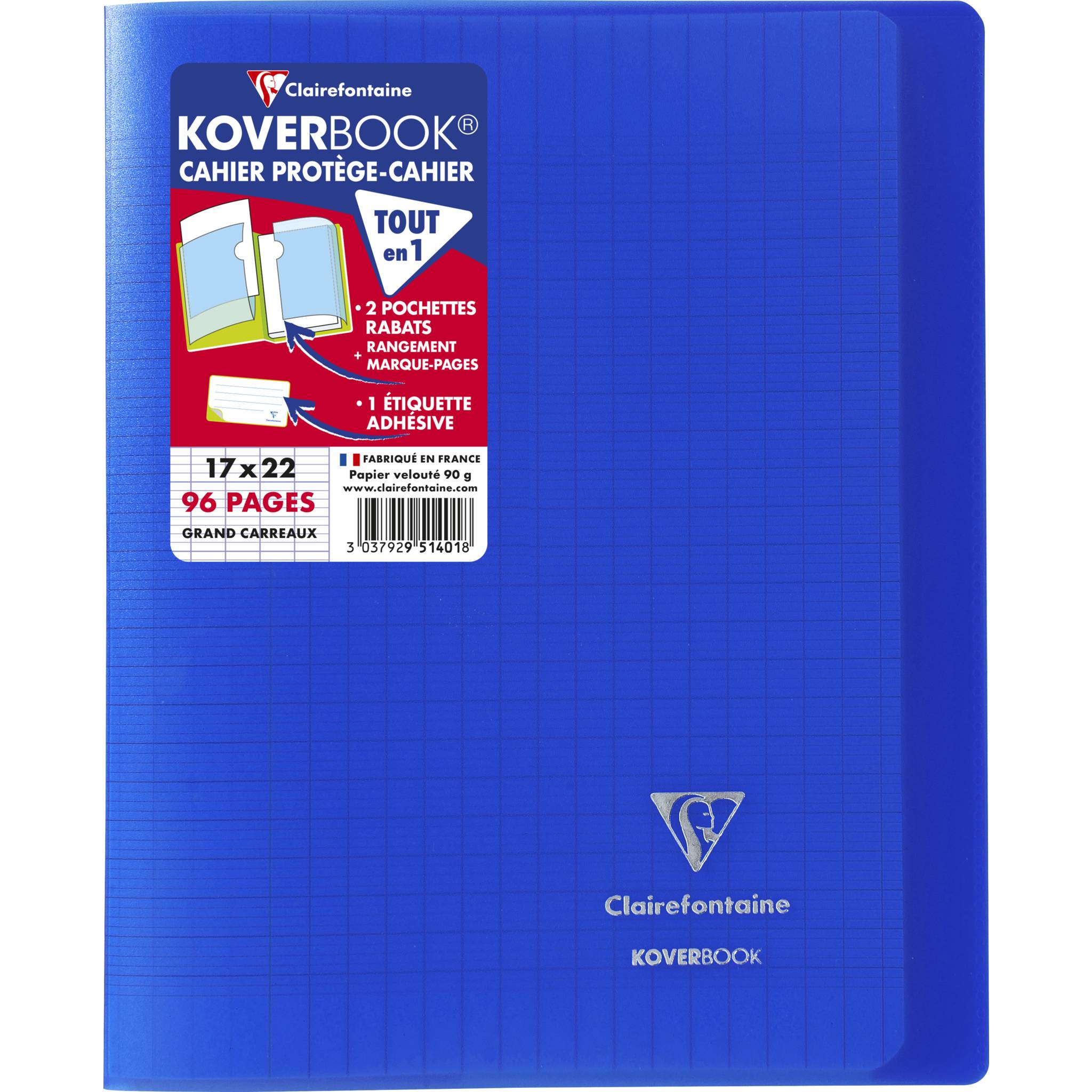 Clairefontaine 40x Heft 17x22cm, 48 Blatt französische Lineatur Sortiert 951401C