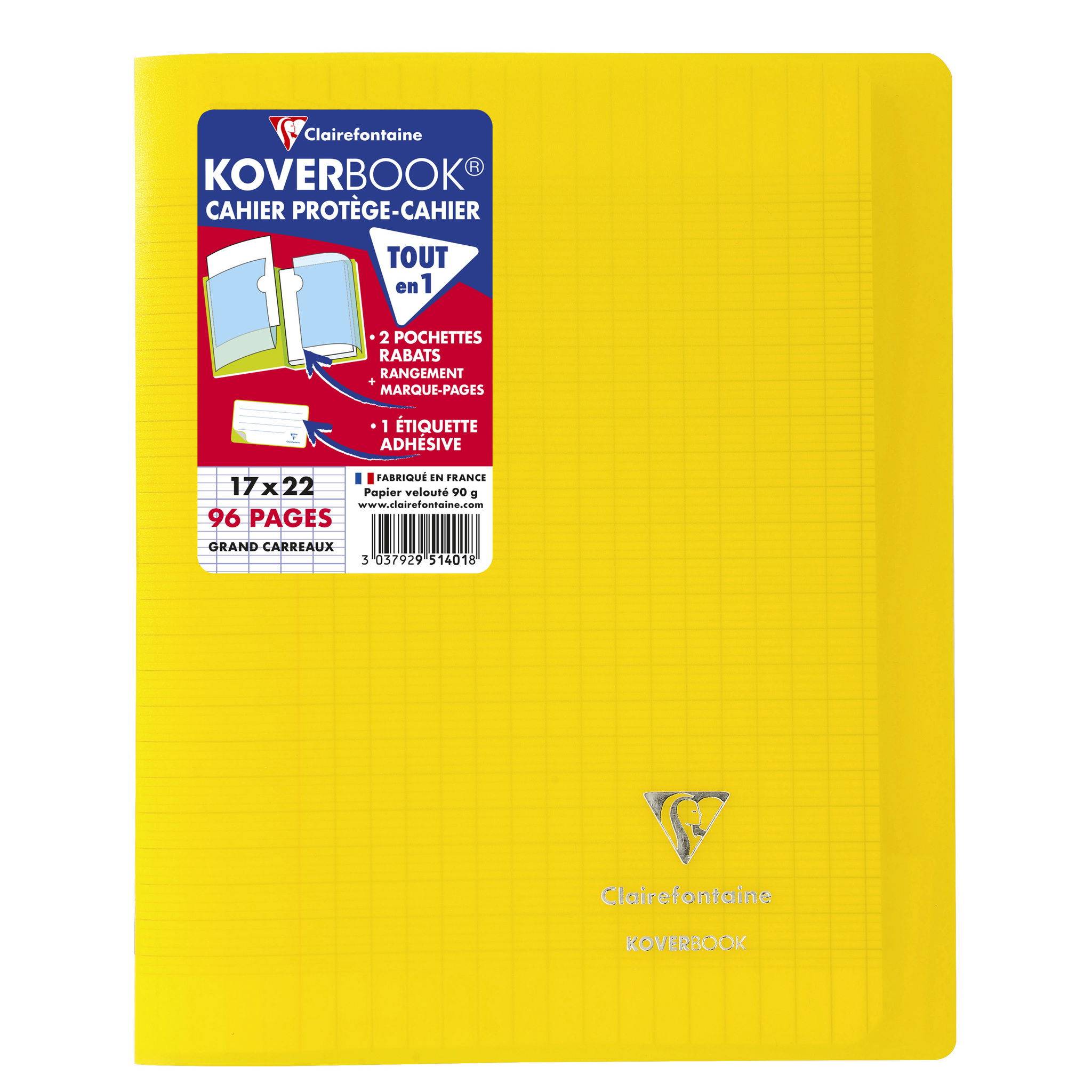 Clairefontaine 40x Heft 17x22cm, 48 Blatt französische Lineatur Sortiert 951401C