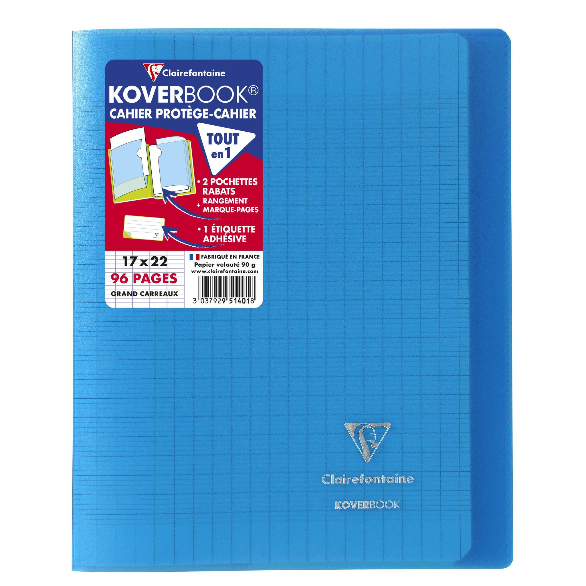 Clairefontaine 40x Heft 17x22cm, 48 Blatt französische Lineatur Sortiert 951401C