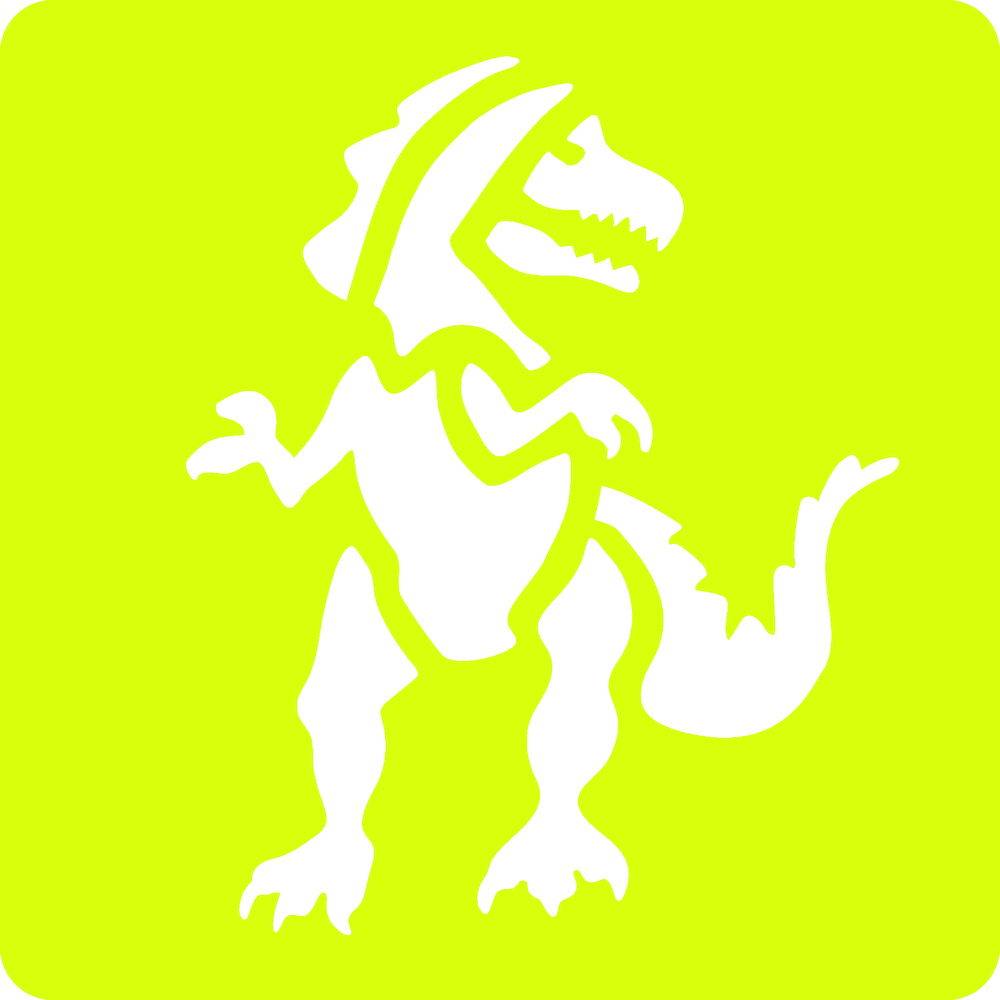 Avenue Mandarine 3x 6 tlg Schablonenset für Kinder, Dinosaurier Orange 42449MD
