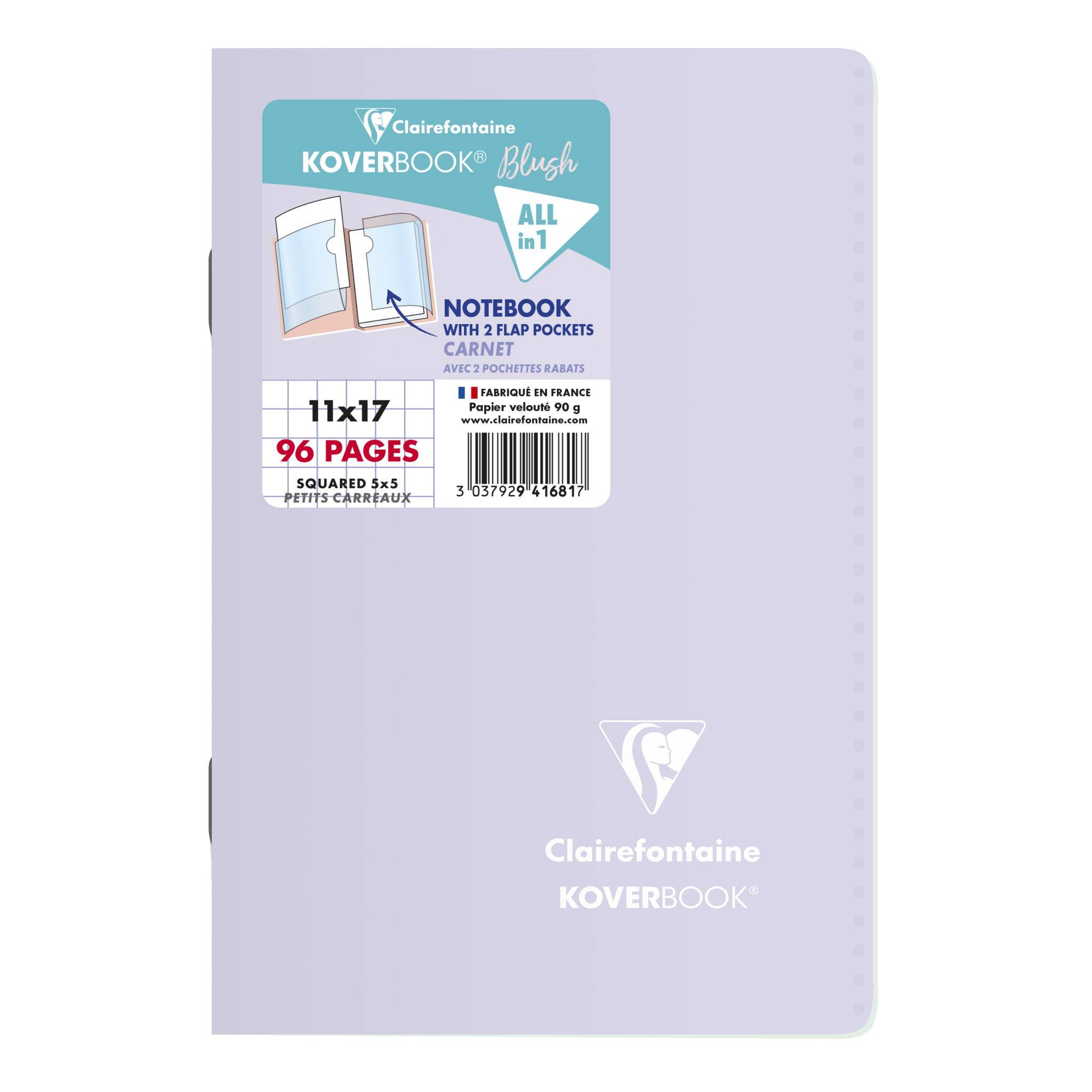 Clairefontaine 10x Koverbook Heft 11x17cm 48 Blatt kariert - Sortiert 941681C