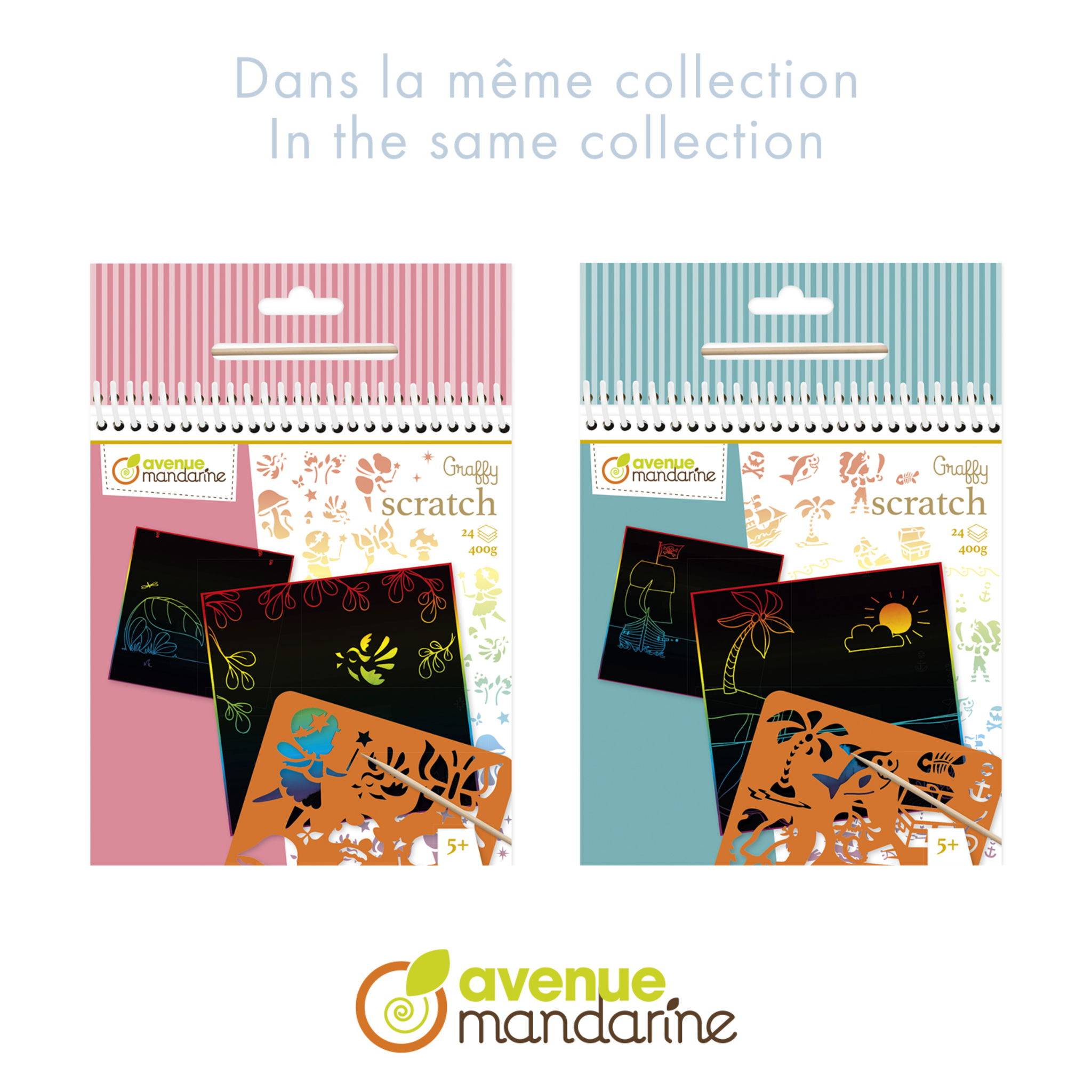 Avenue Mandarine 5x Graffy Scratch, Feen - Rosa GY146C