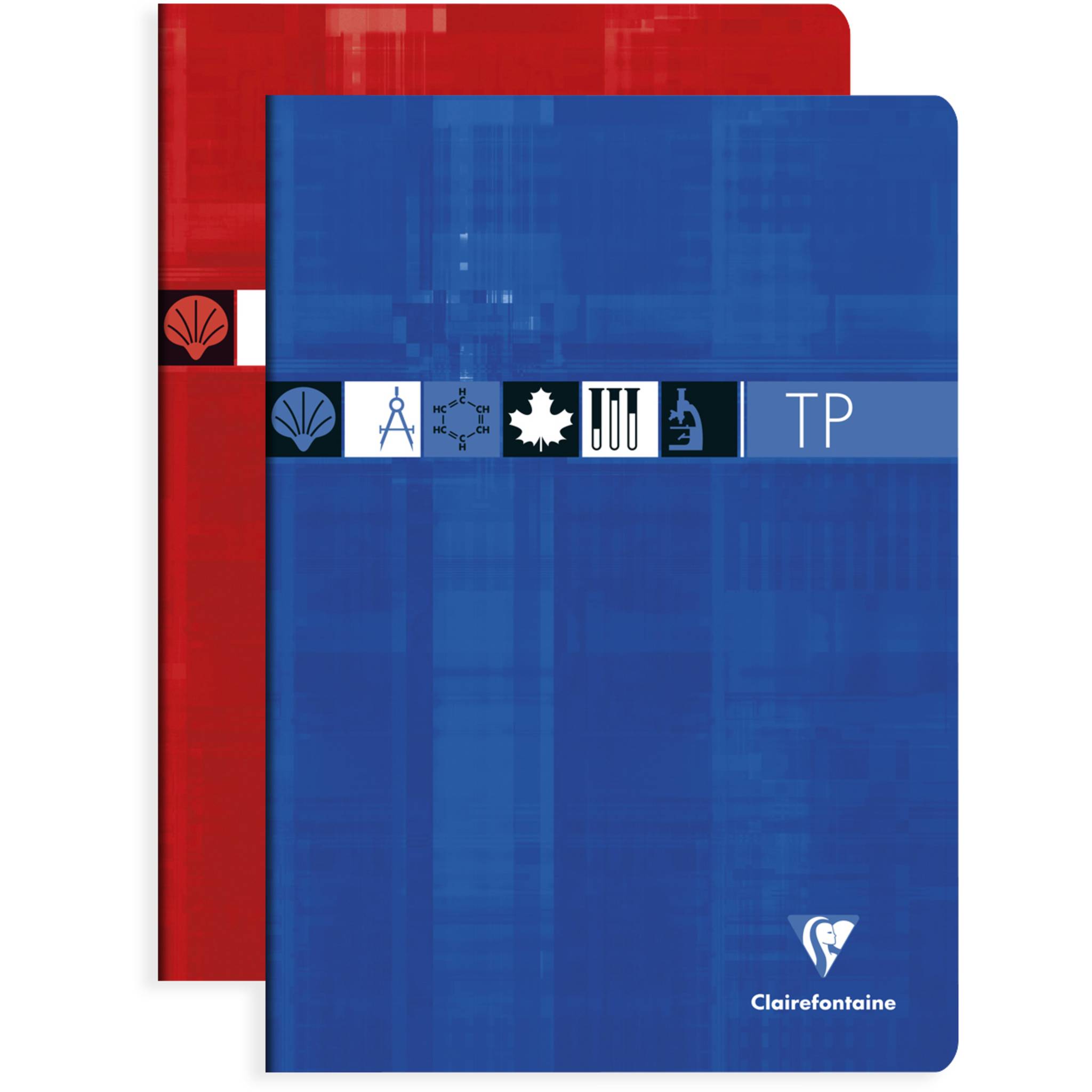 Clairefontaine 10x Heft Technik + Praxis DIN A4 40 Blatt kariert Sortiert 3168C