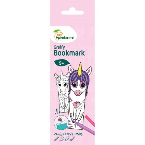 Avenue Mandarine 5x Graffy Bookmark, Einhörner GY144C