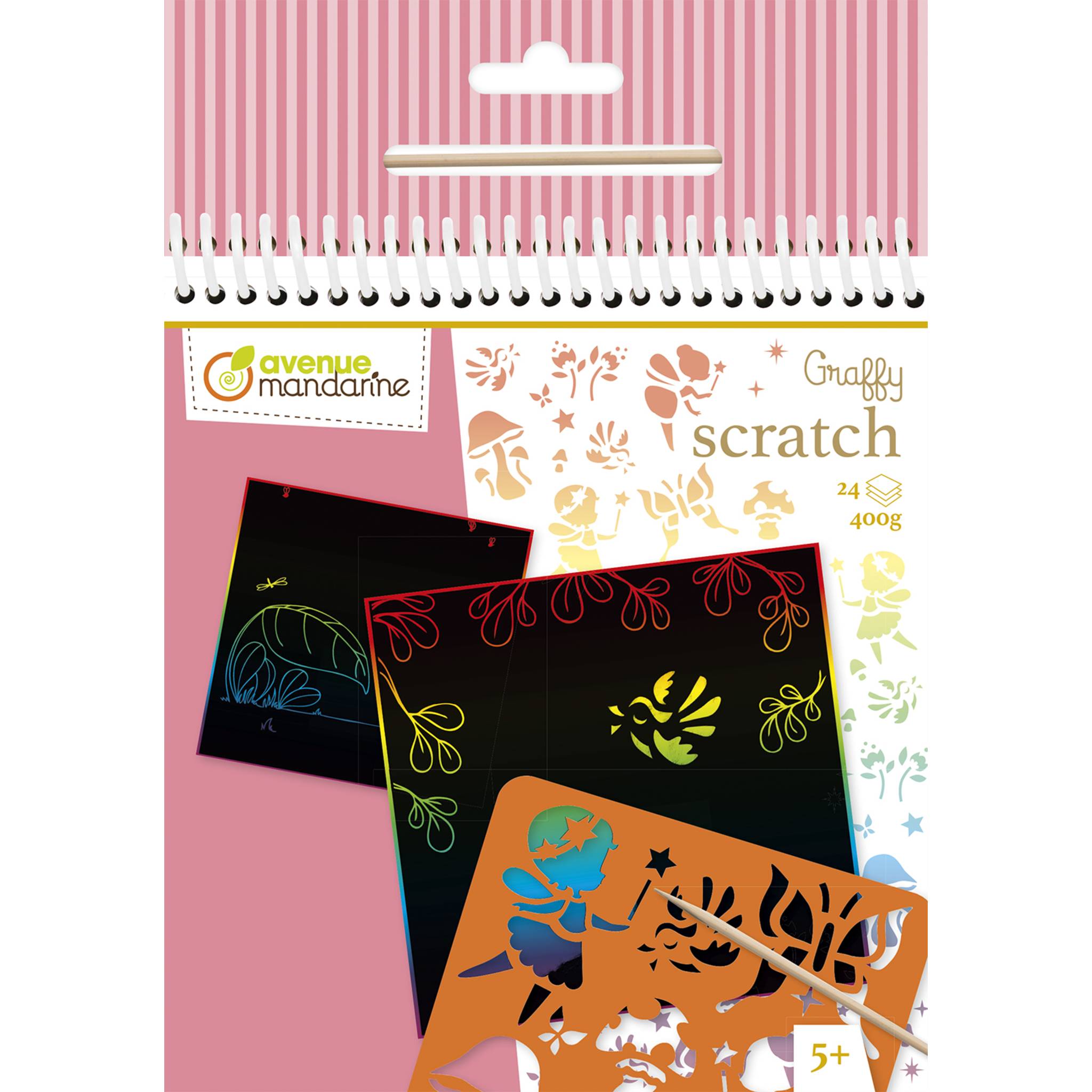 Avenue Mandarine 5x Graffy Scratch, Feen - Rosa GY146C