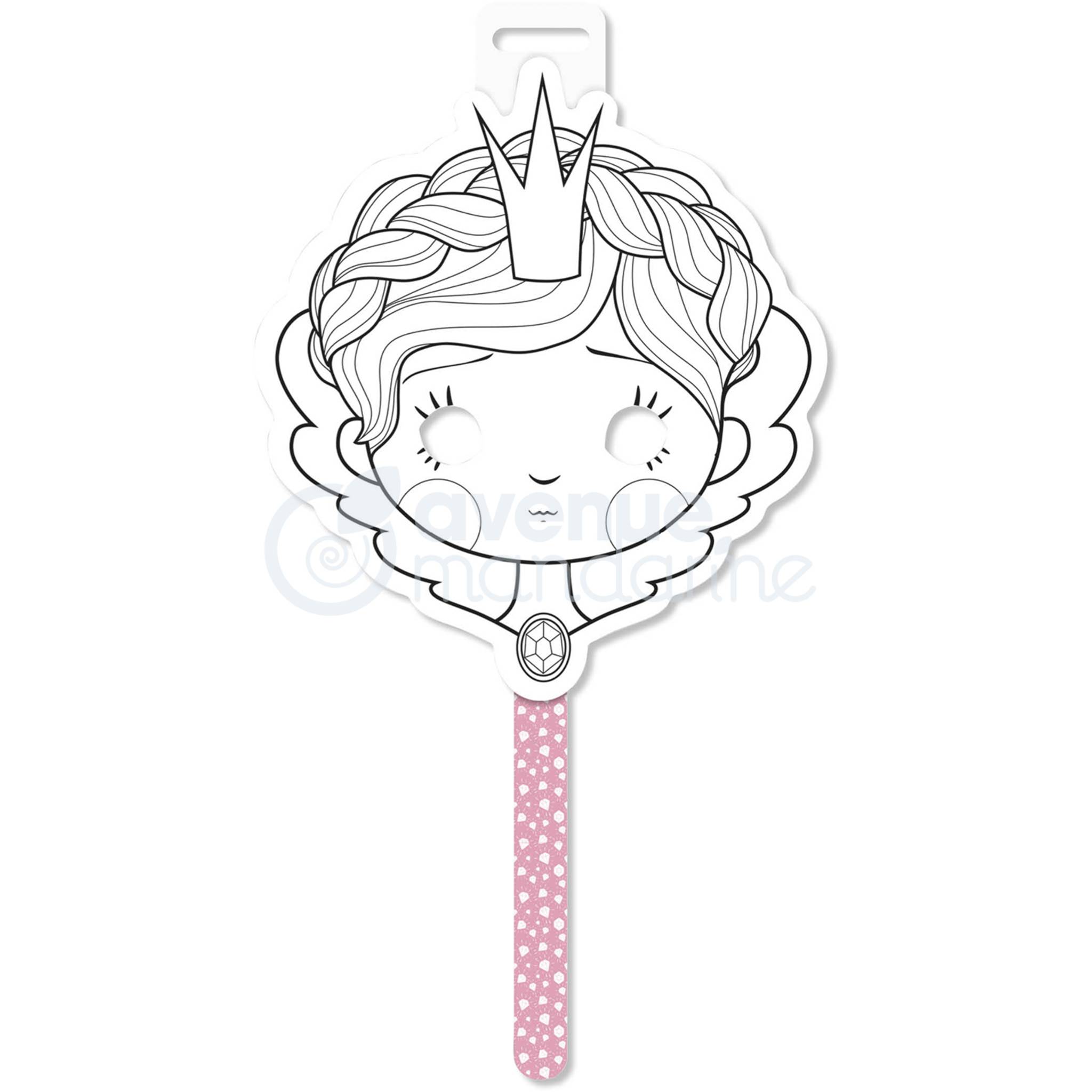 Avenue Mandarine 5x Graffy Stick, Stabmaske, Prinzessin - Rosa GY057O