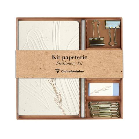 Clairefontaine 3x Briefpapier Set 11x17 cm 32 Blatt liniert Bleistift 813074C