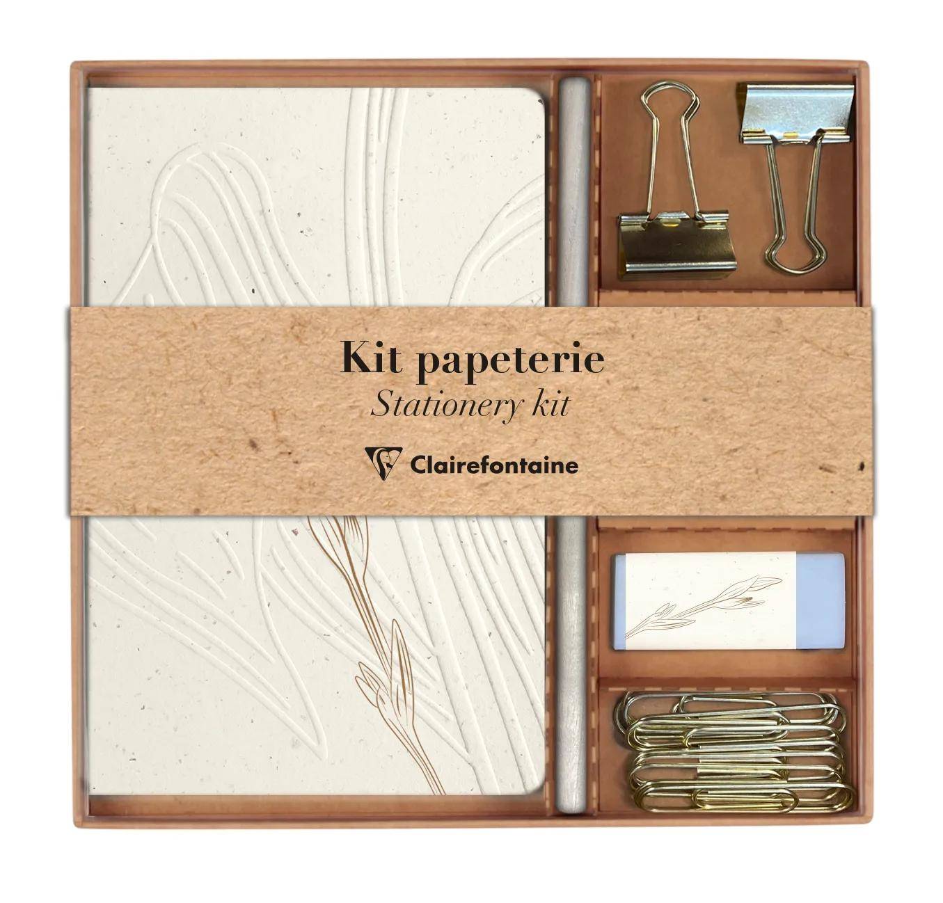 Clairefontaine 3x Briefpapier Set 11x17 cm 32 Blatt liniert Bleistift 813074C