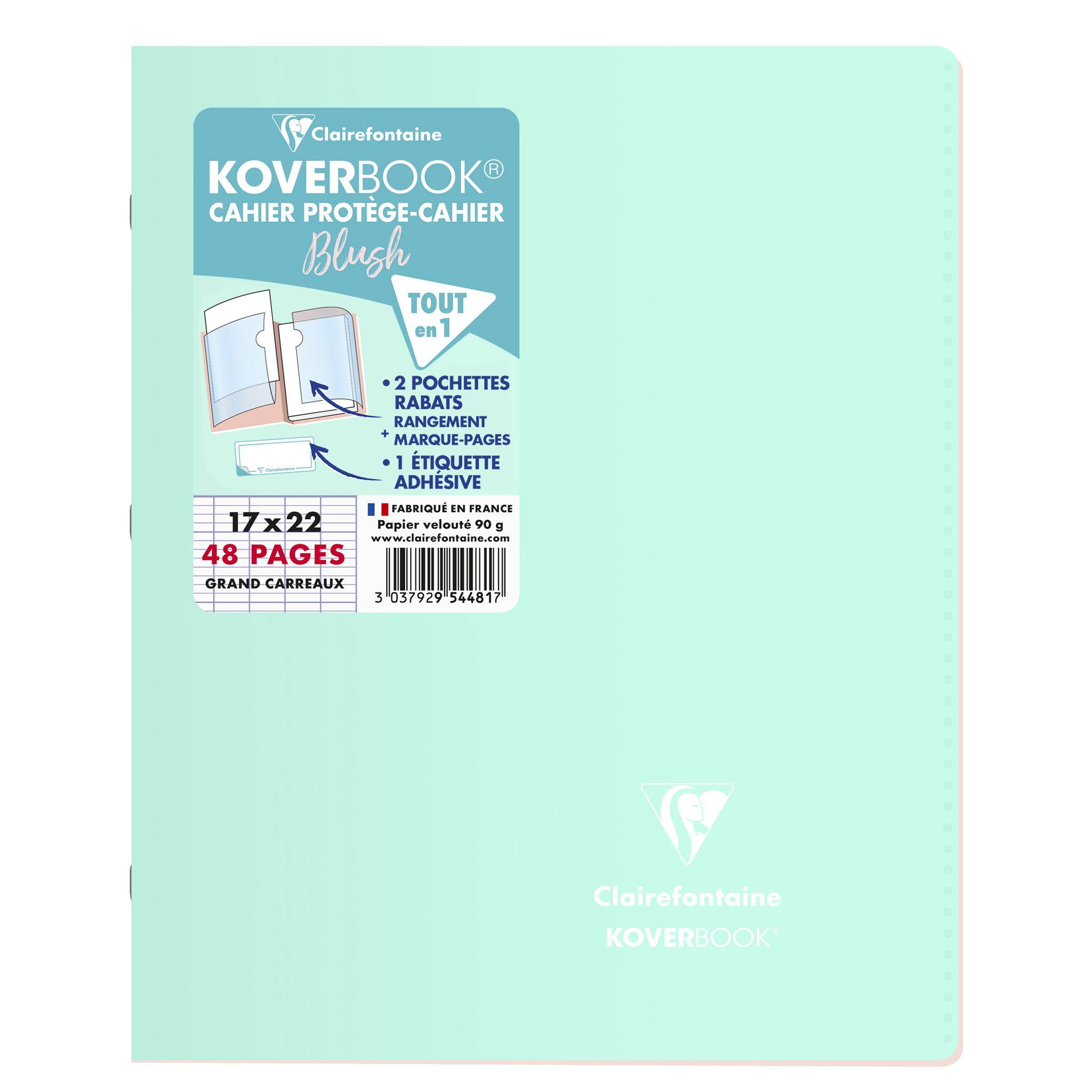 Clairefontaine 10x Koverbook Heft 17x22cm, 24 Blatt 90g - Sortiert 954481C