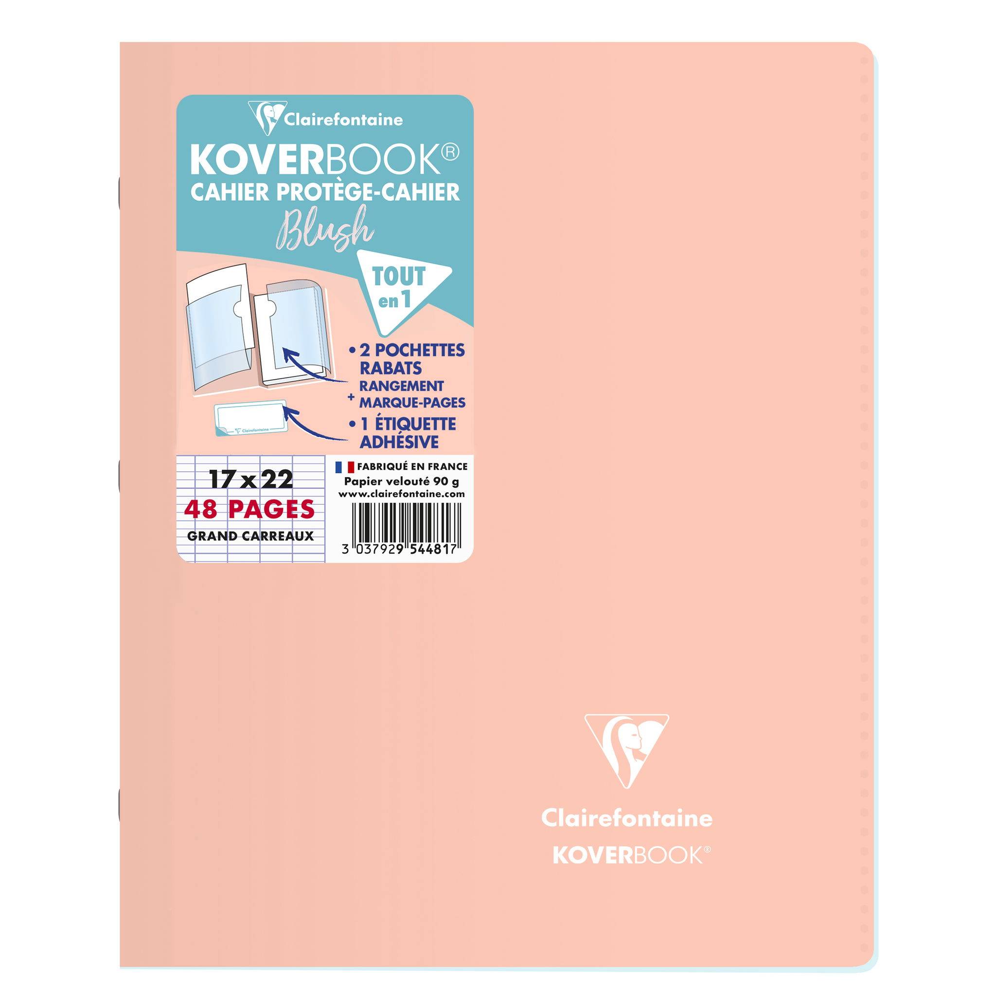 Clairefontaine 10x Koverbook Heft 17x22cm, 24 Blatt 90g - Sortiert 954481C