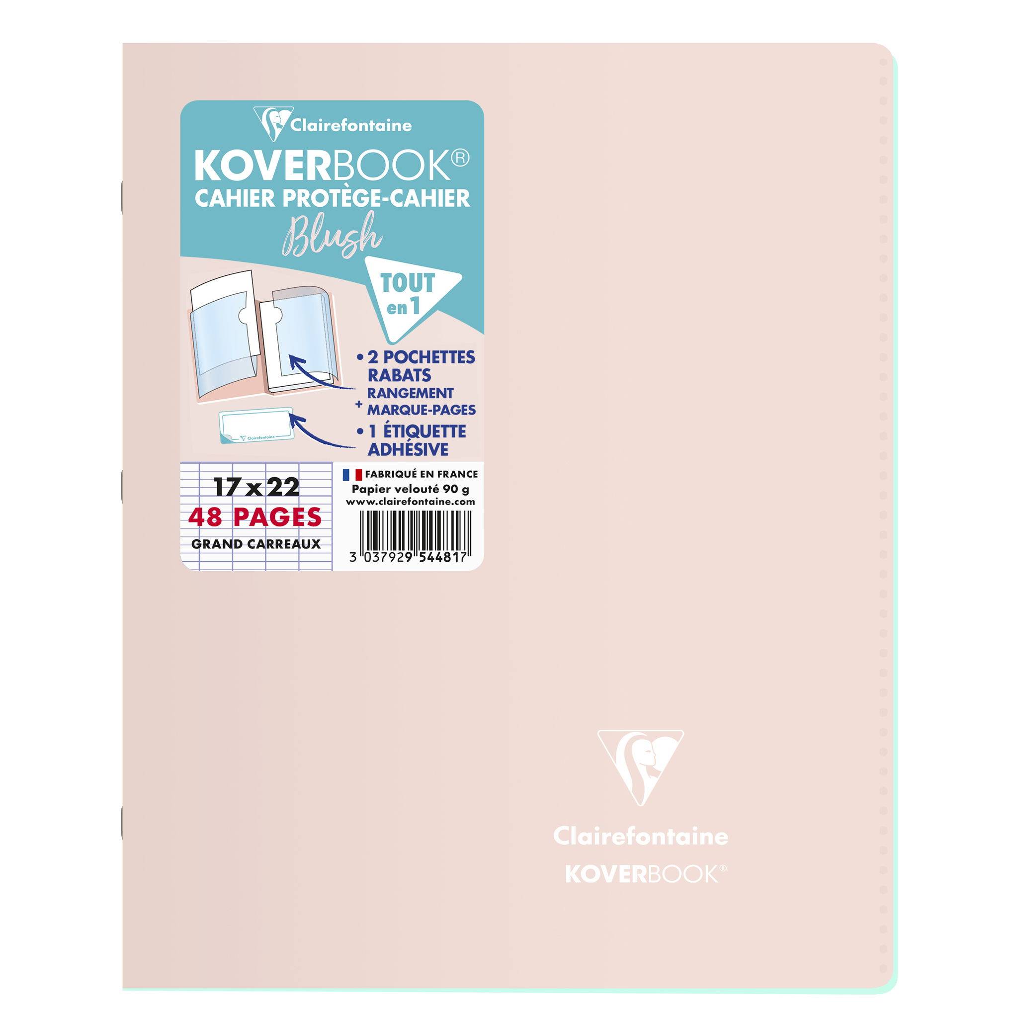 Clairefontaine 10x Koverbook Heft 17x22cm, 24 Blatt 90g - Sortiert 954481C
