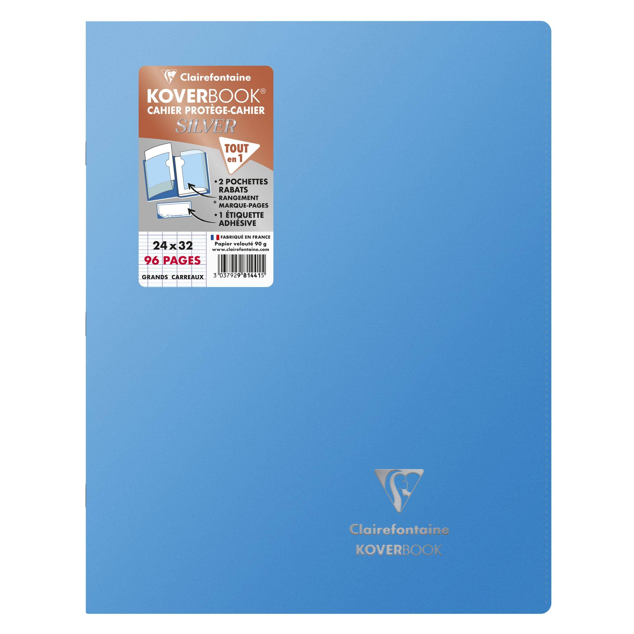 Clairefontaine Koverbook Silver 24x32 80 Blatt FR sortiert 981441C