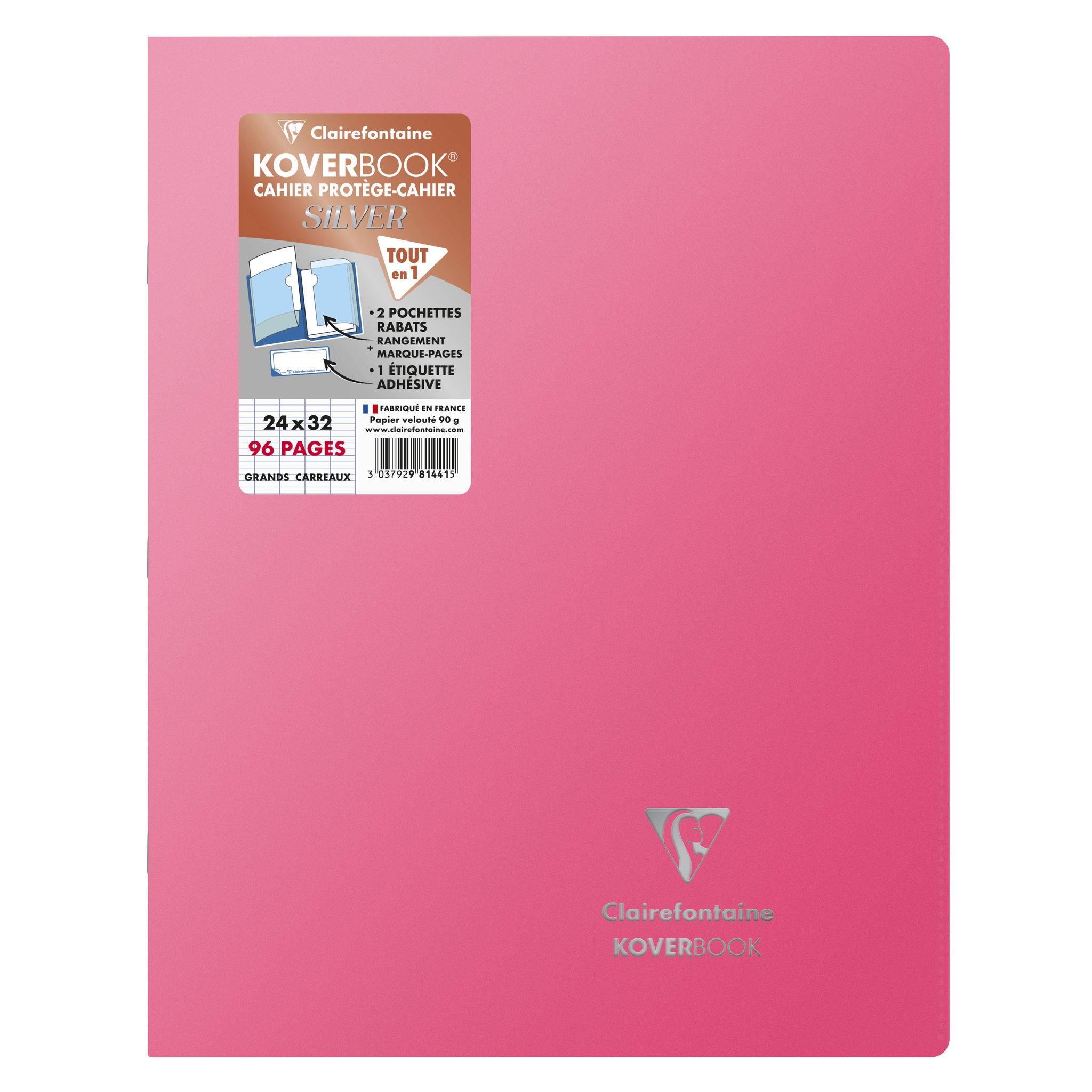 Clairefontaine Koverbook Silver 24x32 80 Blatt FR sortiert 981441C