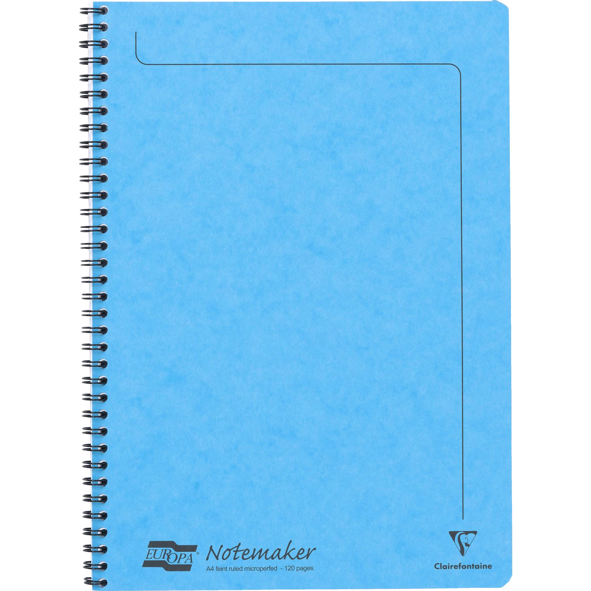 Clairefontaine 10x Doppelspiralheft A4 60 Blatt liniert Türkis 482/1148Z