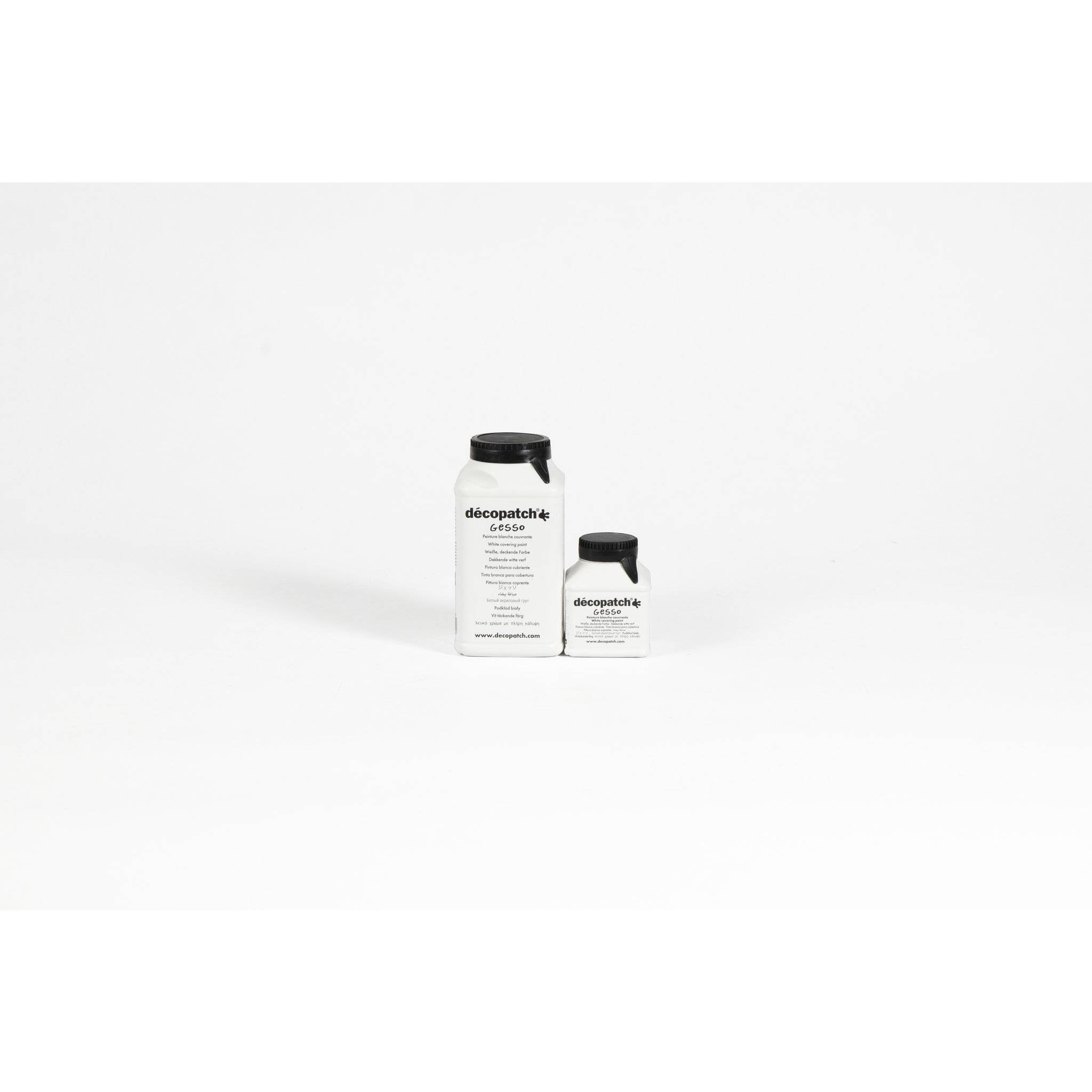 Décopatch 24x Gesso 300g, weiße Acrylfarbe, mehrsprachiges Etikett Weiß GE300AO