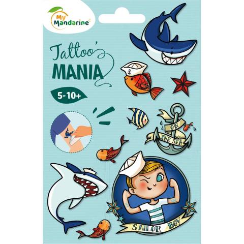 Avenue Mandarine 10x Tattoo' Mania, Marine - Mehrfarbig CC004O