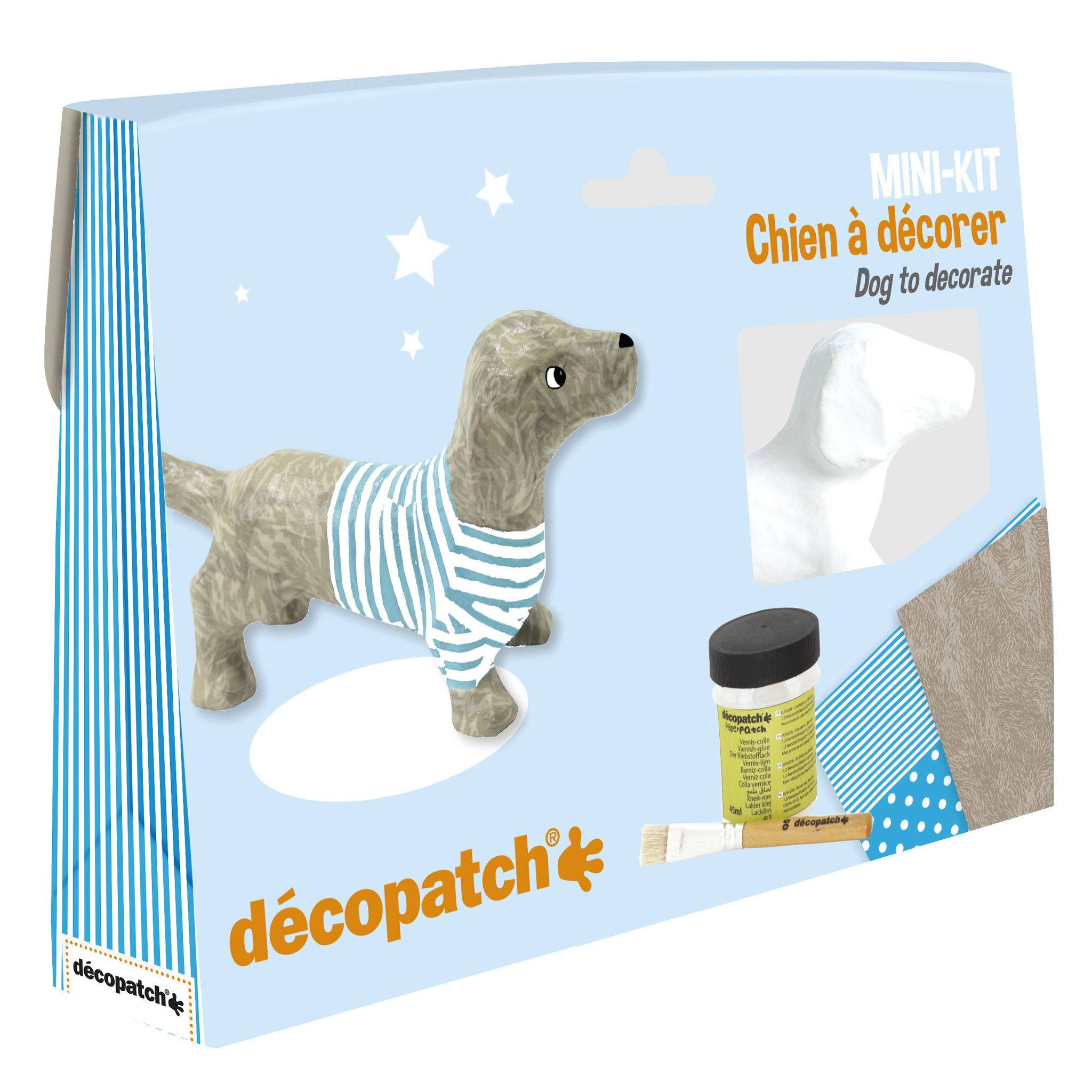 Décopatch 5x Mini-Set Dackel - Blau KIT026C