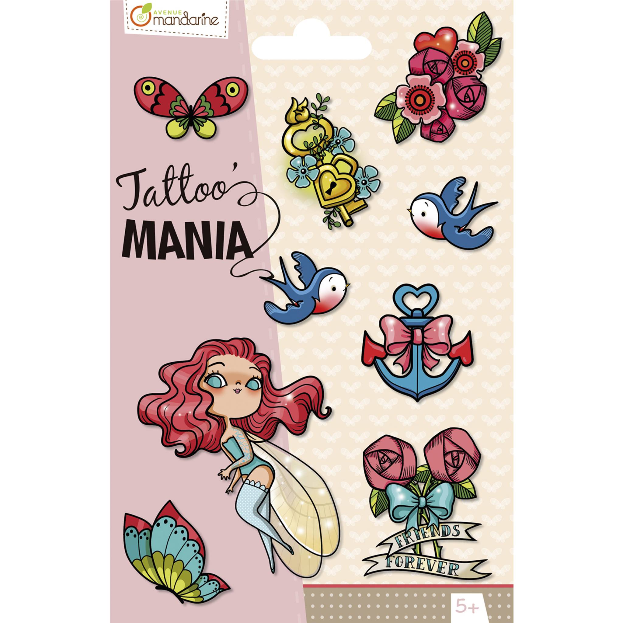Avenue Mandarine 10x Tattoo' Mania, Fee - Mehrfarbig CC002O