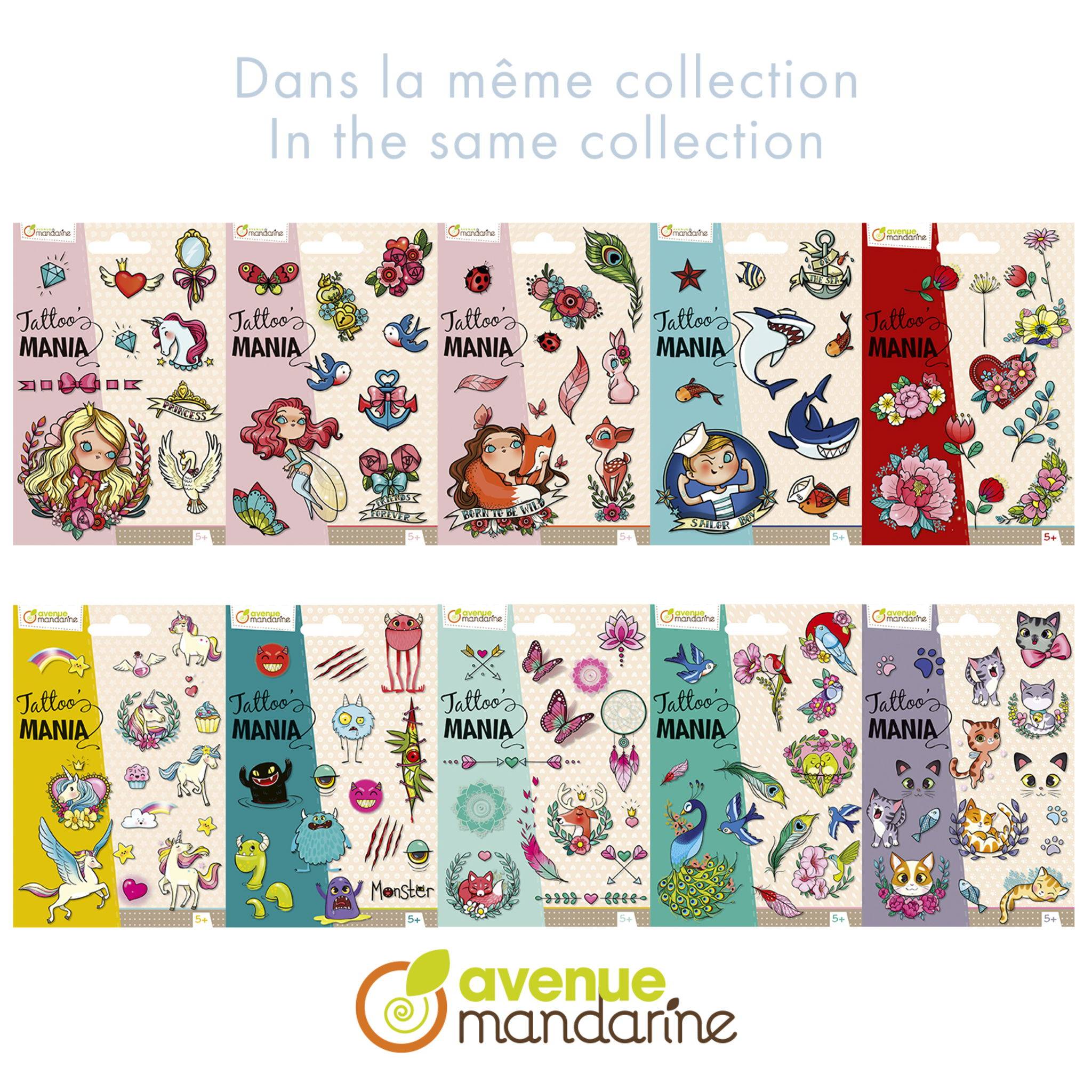 Avenue Mandarine 10x Tattoo' Mania, Bohême - Mehrfarbig CC054C