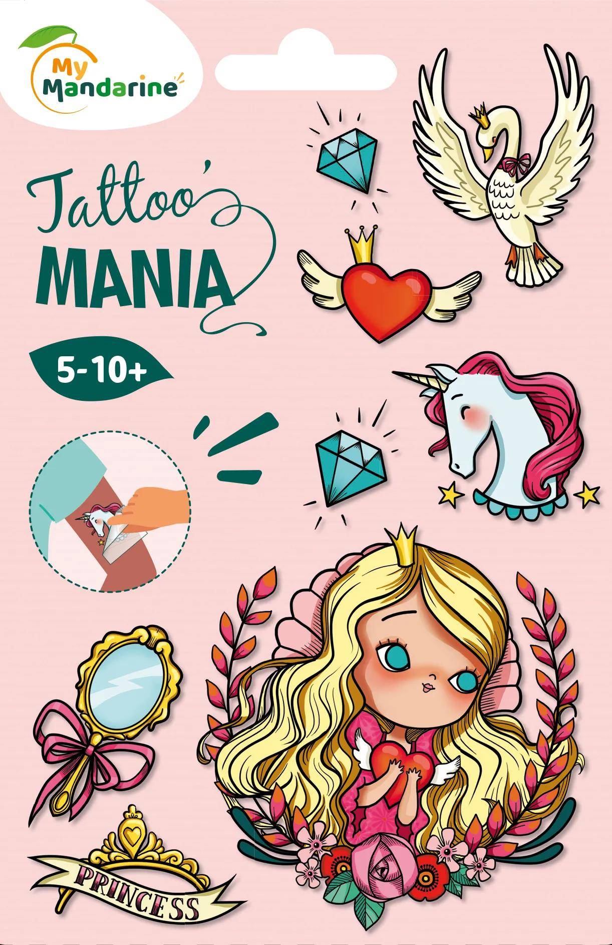 Avenue Mandarine 10x Tattoo' Mania, Prinzessin - Mehrfarbig CC001O