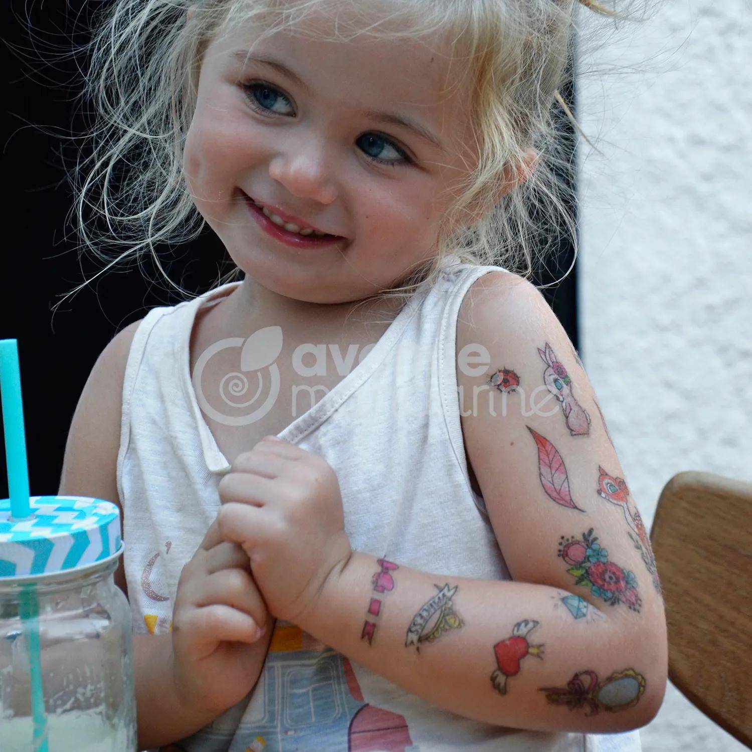 Avenue Mandarine 10x Tattoo' Mania, Prinzessin - Mehrfarbig CC001O